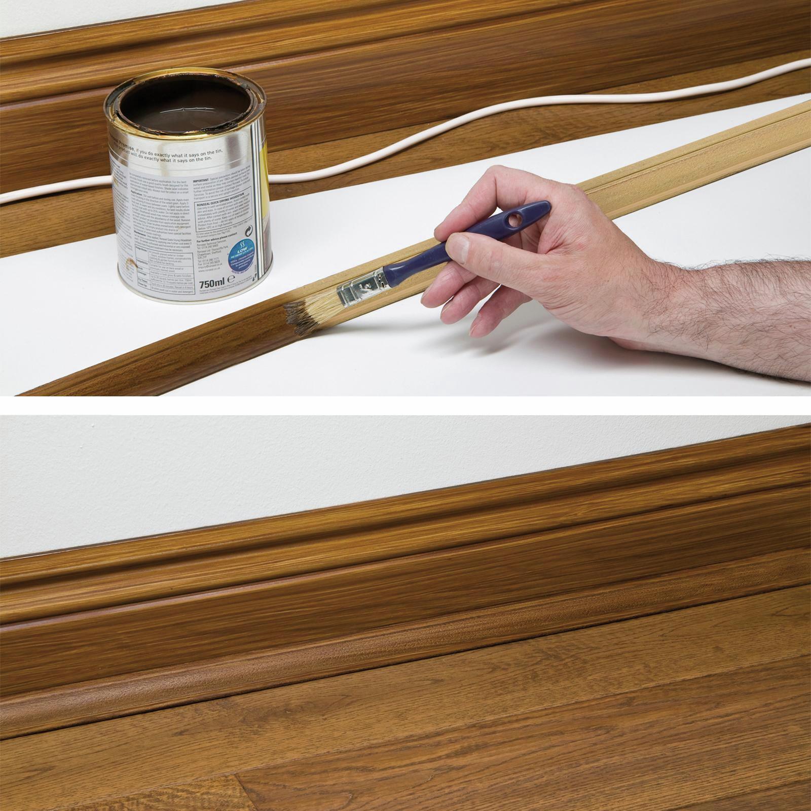 DLine 22 x 22mm 2m Wood Fibre Cable Management Cover Floor Trim