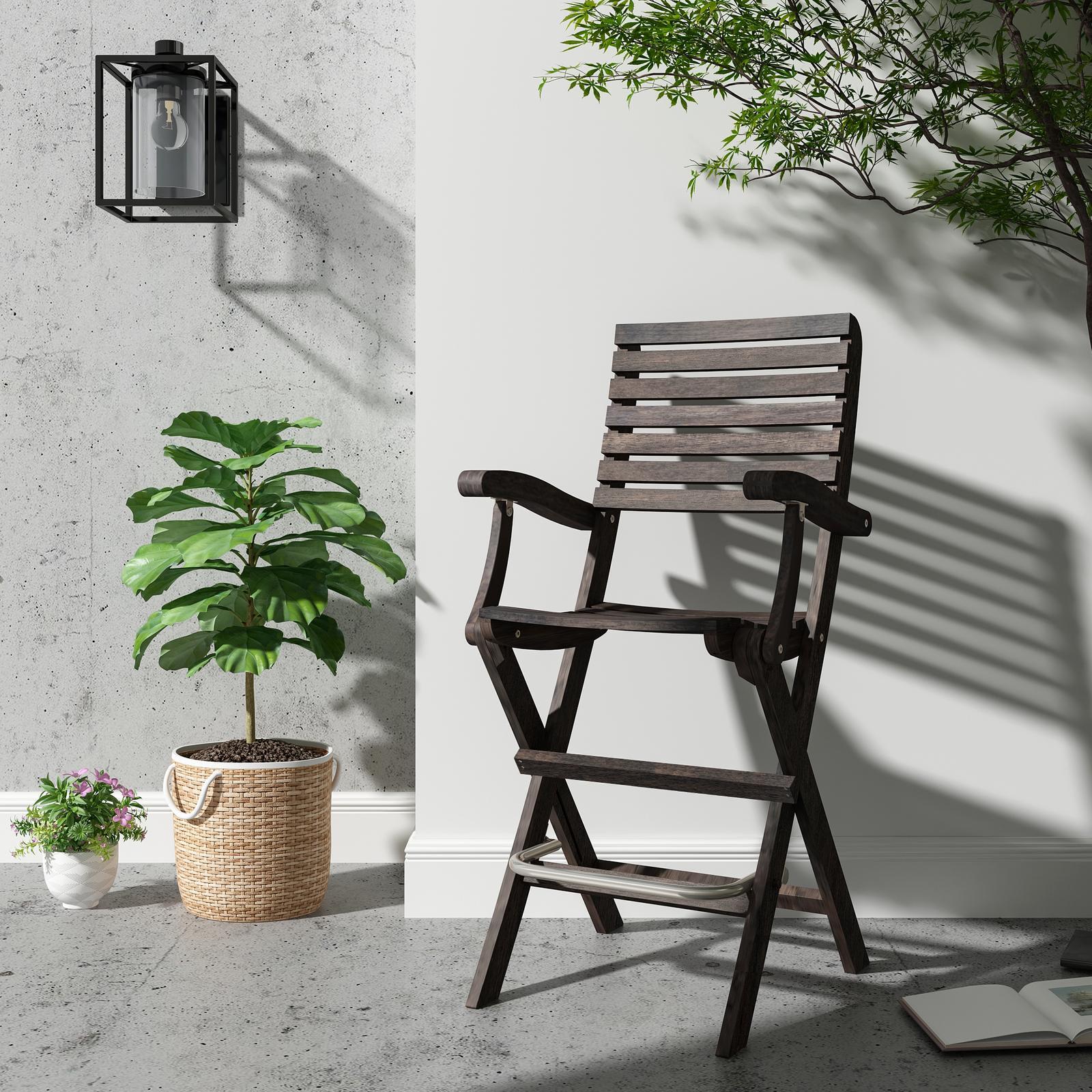 Interbuild Espresso Casino Folding Bar Stool 2 Pack Bunnings Australia