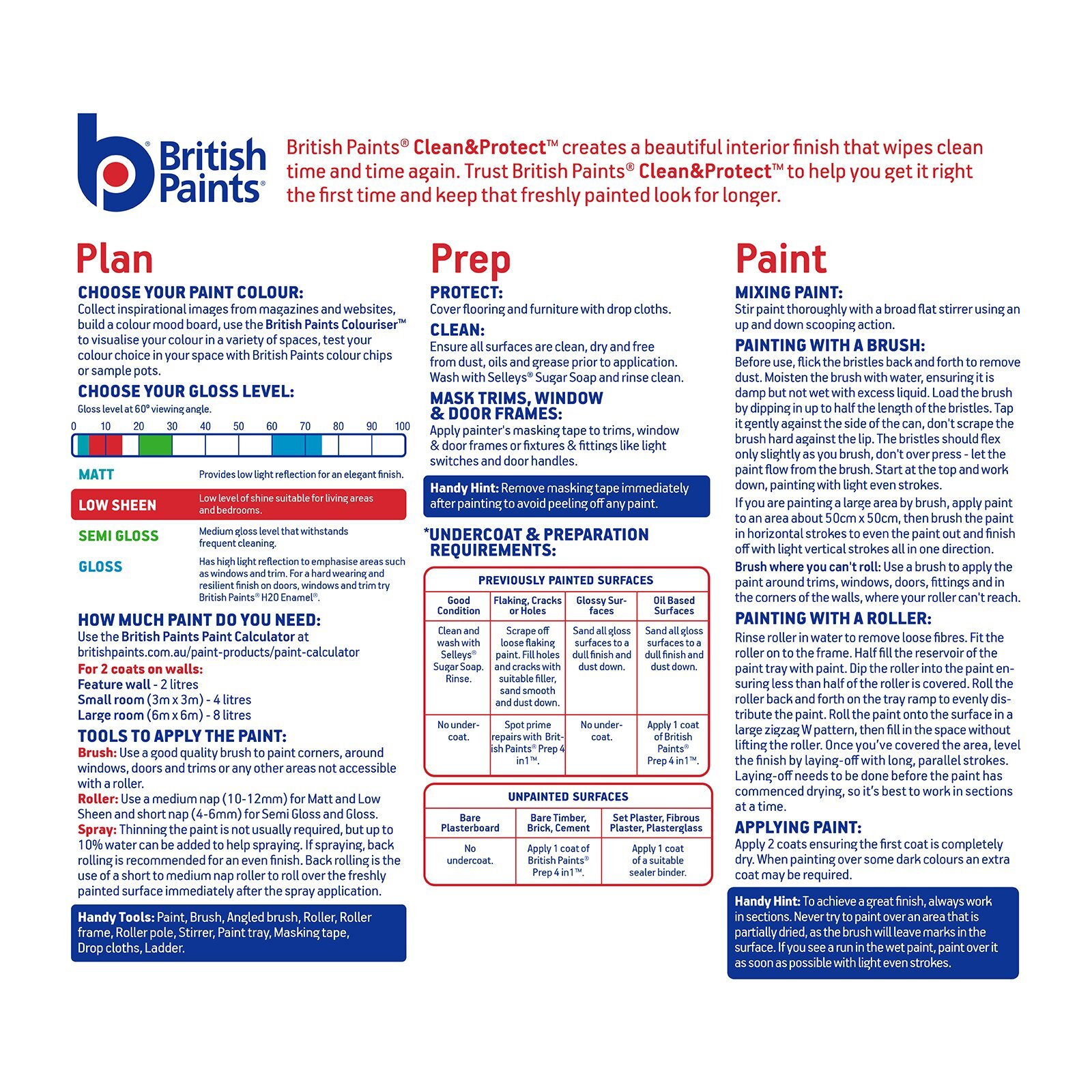 British Paints 4L Extra Deep Low Sheen Clean And Protect Interior Paint