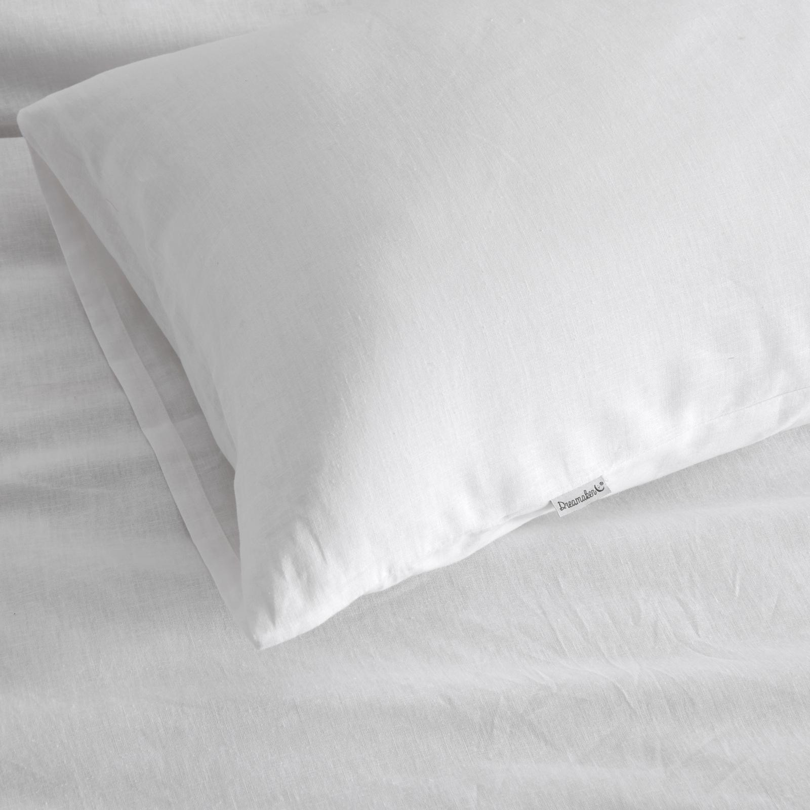 Dreamaker Linen & Cotton Blend Quilt Cover Set White Queen Bunnings