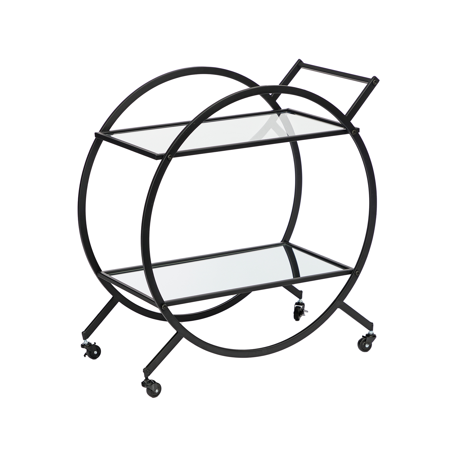 Cooper & Co. Remy Black Steel Bar Cart With Glass Rack Bunnings Australia