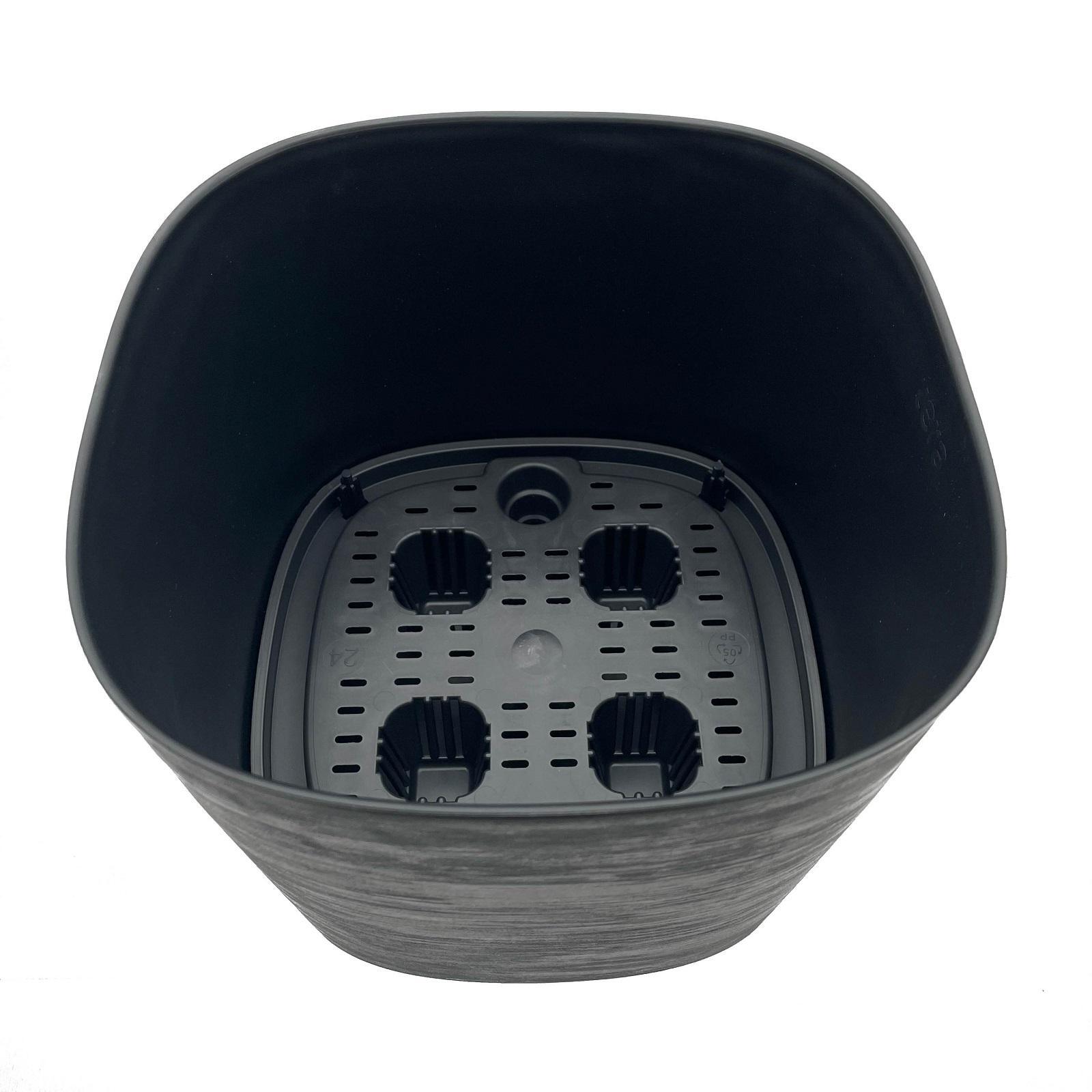 Respect 24cm Black Florence Self Watering Pot Bunnings Australia