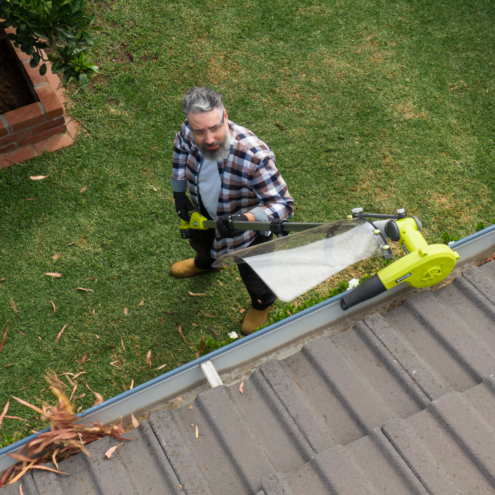 Ryobi One+ 18V Cordless Roof And Gutter Leaf Blower Tool Only