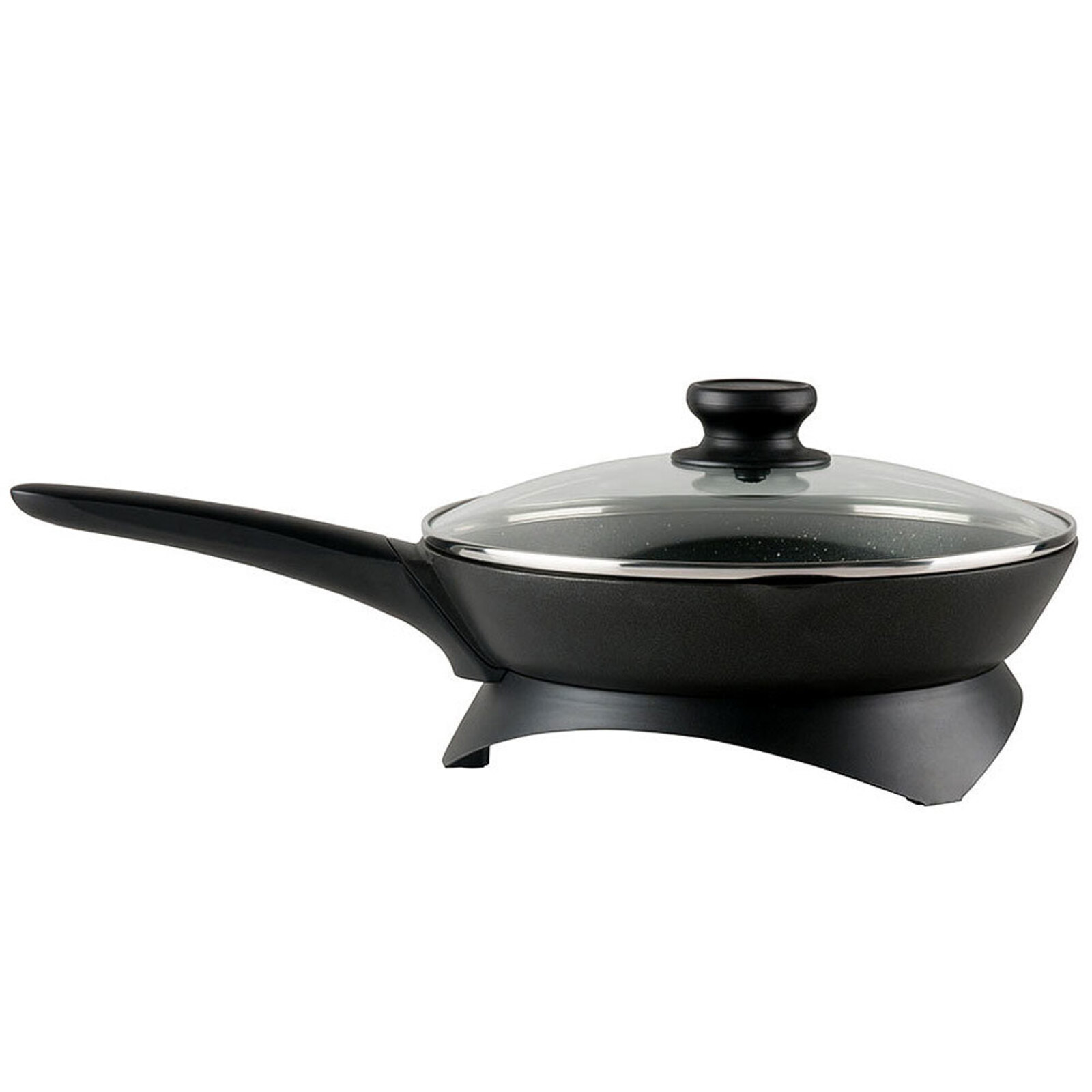 Westinghouse 26cm 1200W NonStick Electric Skillet/Frying Pan Black w/ Glass Lid Bunnings