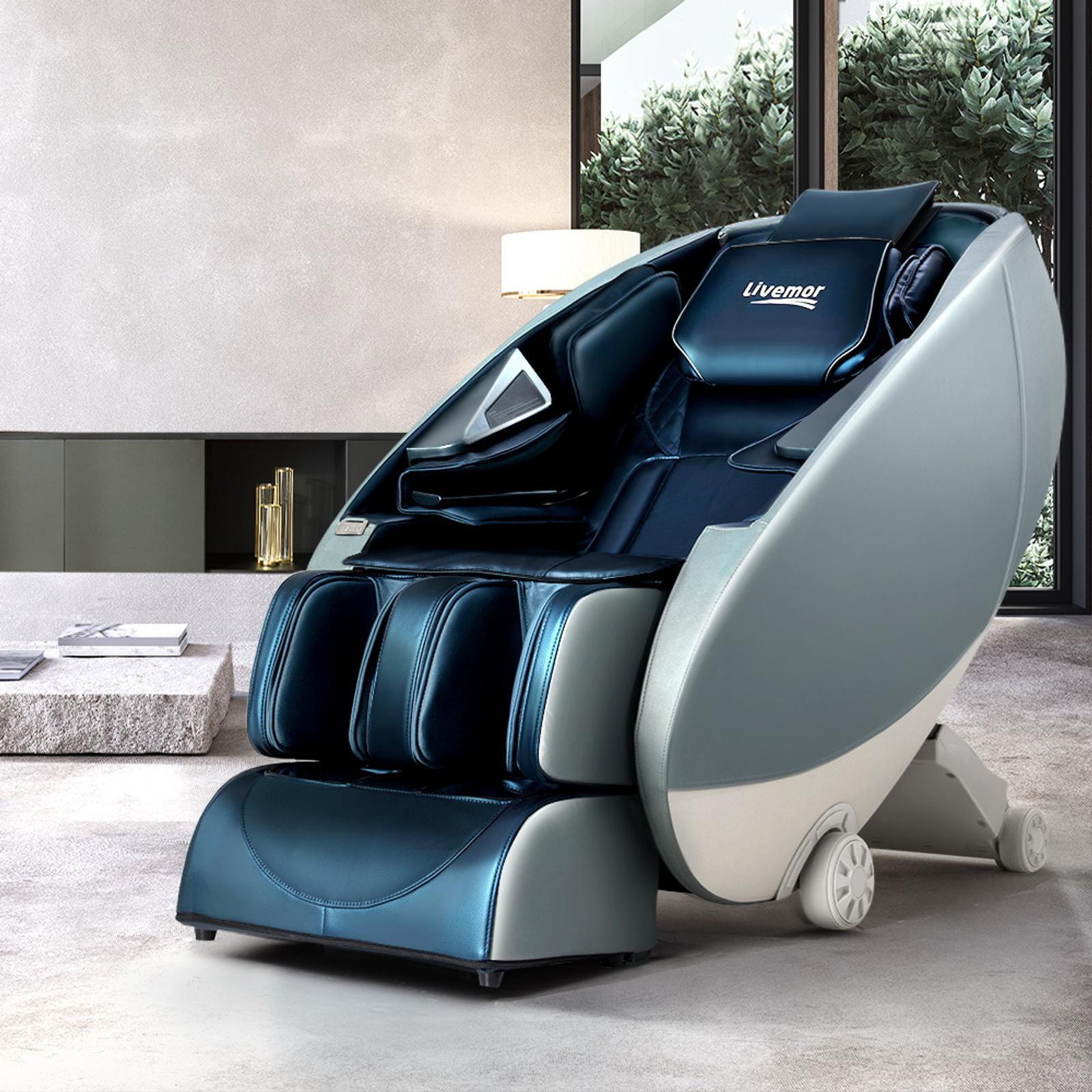 Livemor Electric Massage Chair Zero Gravity Blue Bunnings Australia