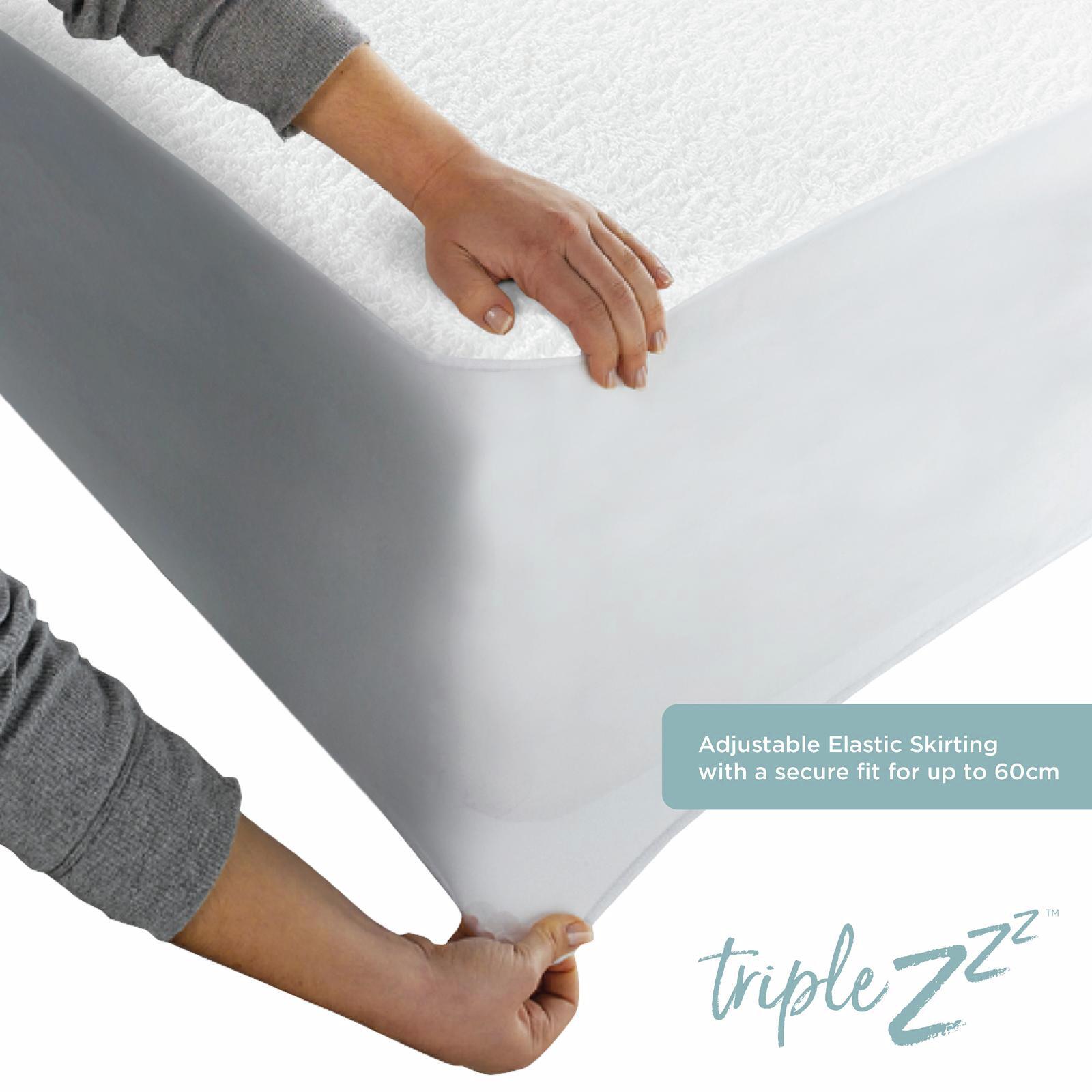 Triple Z Single Fitted Cotton Terry Waterproof Mattress Protector