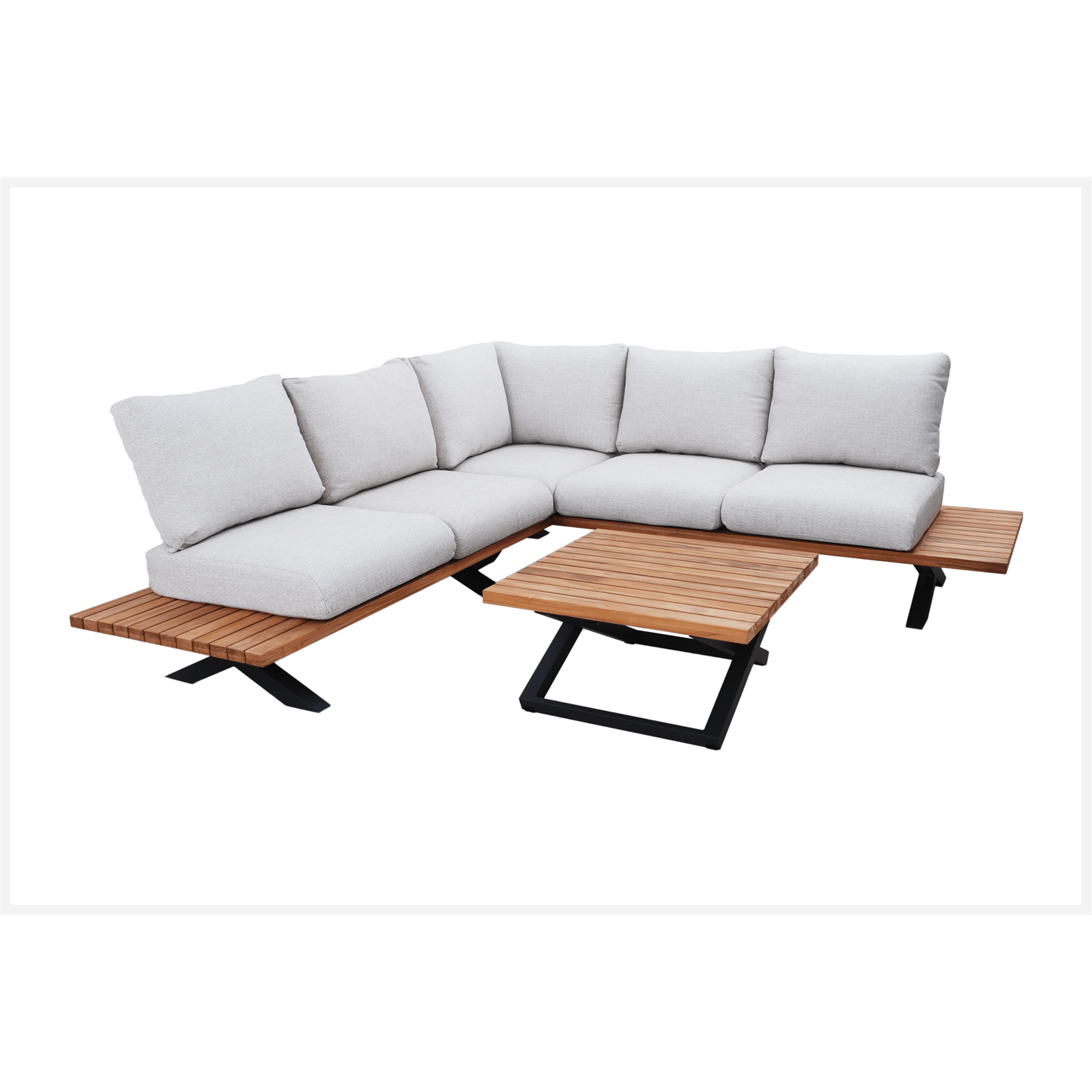 Mimosa Reema Aluminum Corner Lounge Setting Bunnings Australia