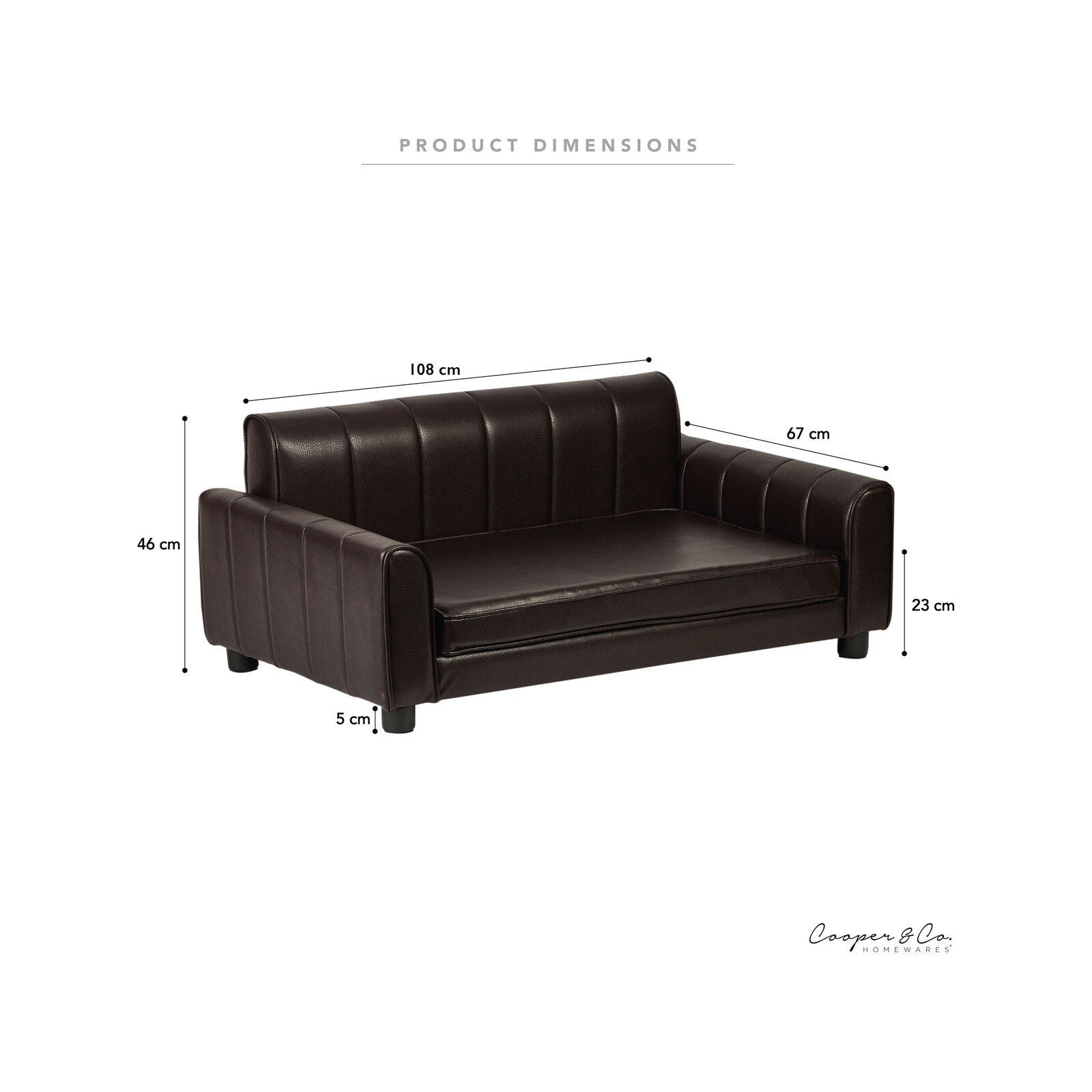 Enchanted Home Pet Dog Cat Ludlow Brown Sleeping Sofa Bed Furniture