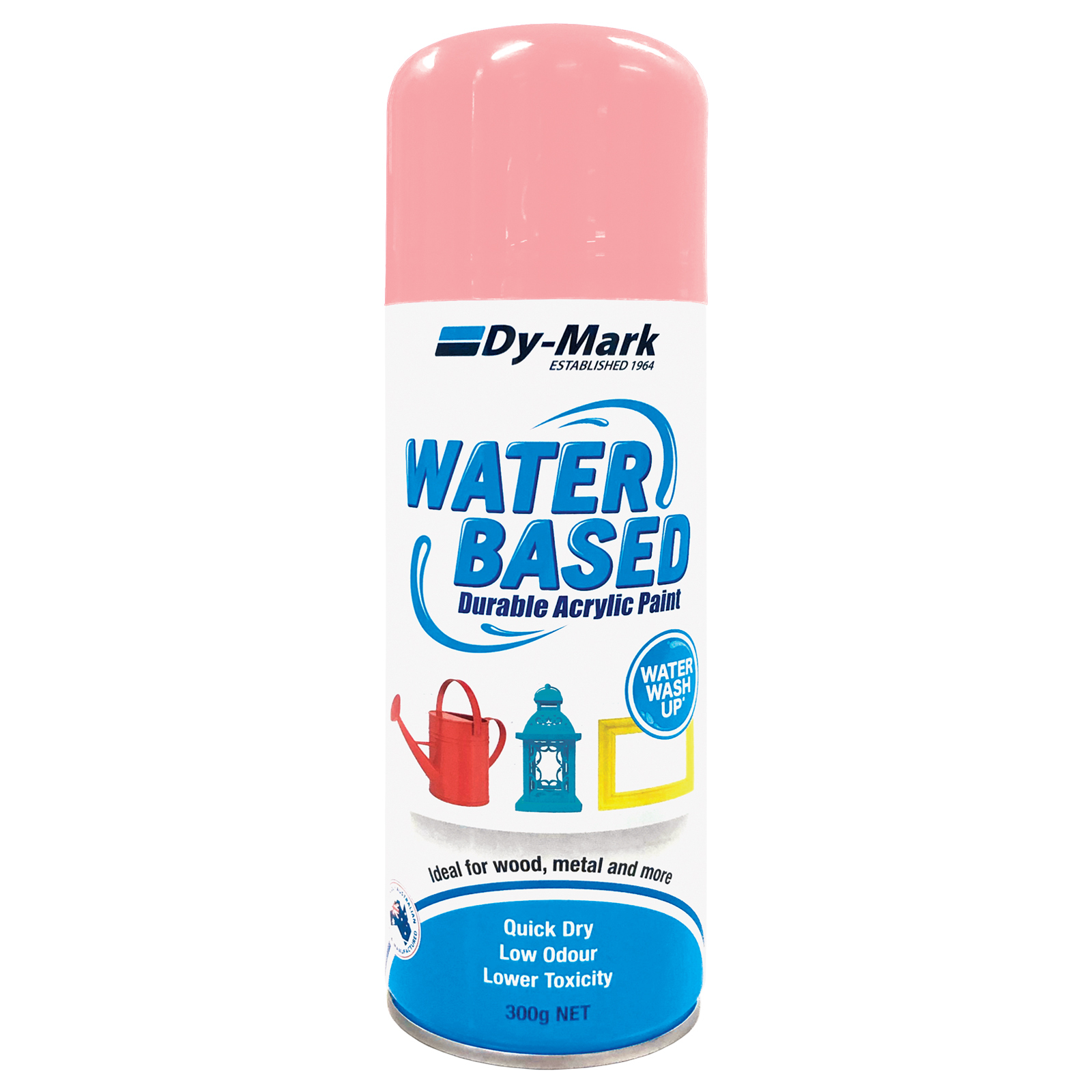 DyMark 300g Water Based Gloss Rose Pink Acrylic Spray Paint Bunnings