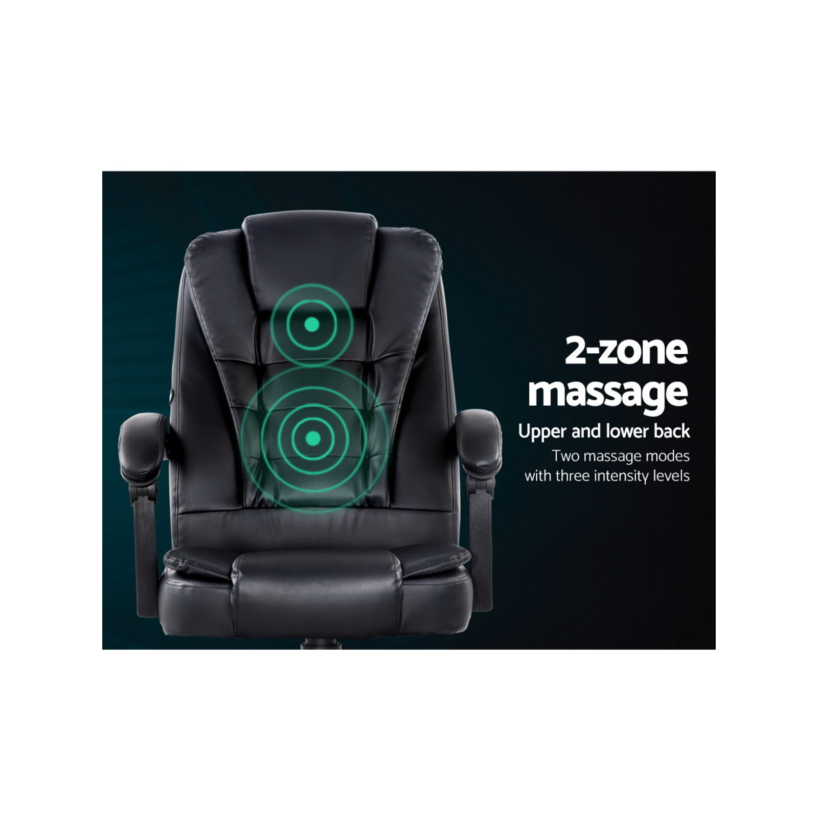 Artiss Massage Office/Gaming Chair Leather Black Bunnings Australia