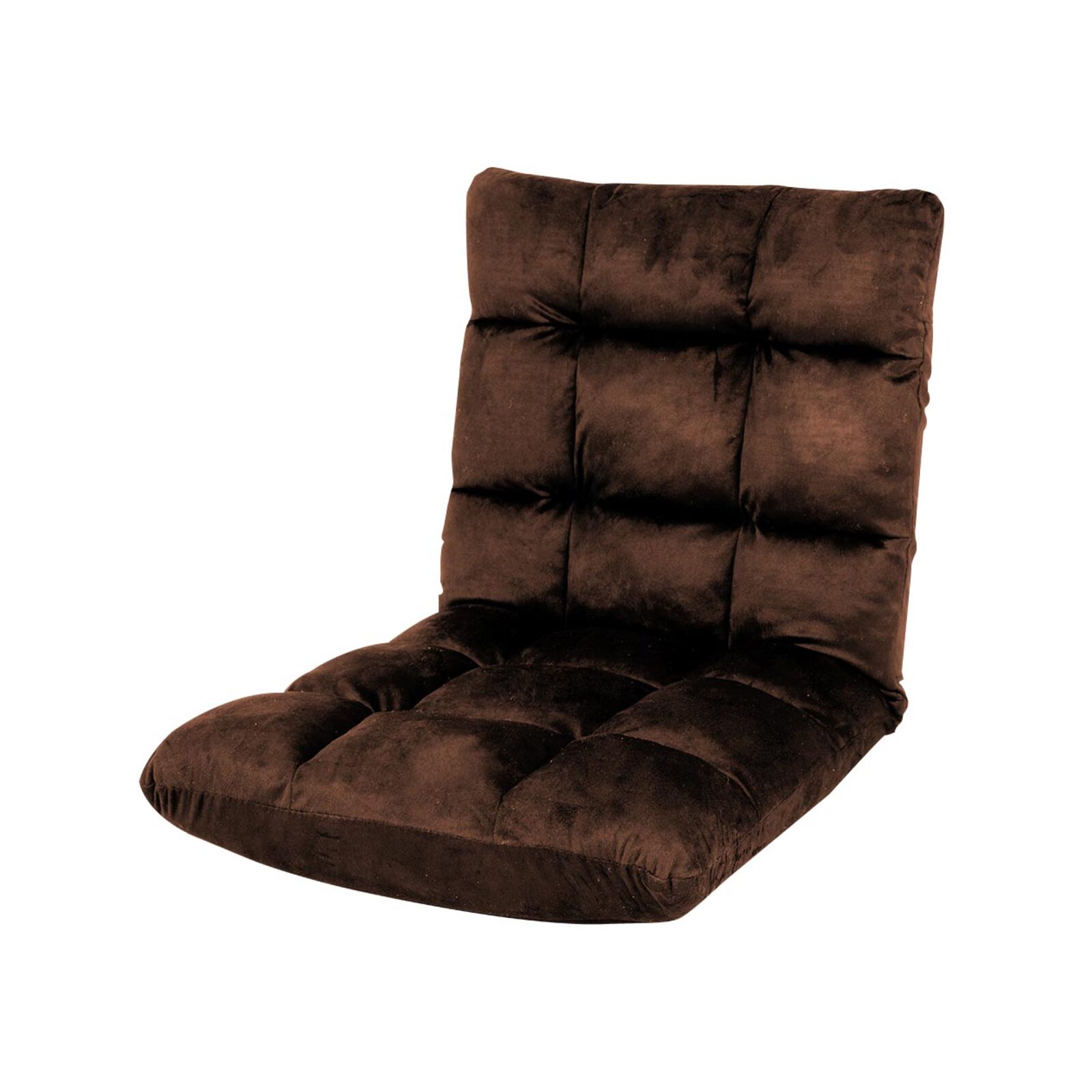 Adjustable Cushioned Floor Gaming Lounge Chair 100 x 50 x 12cm Brown