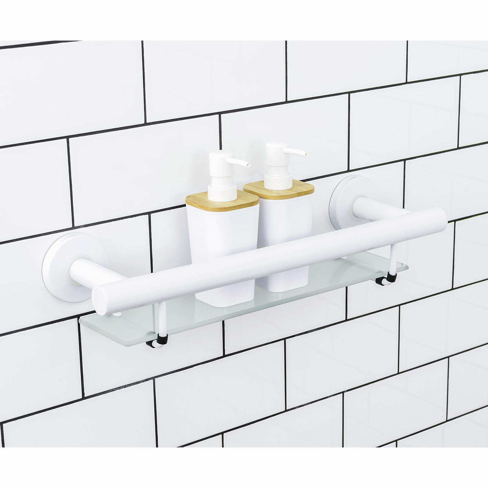 evekare Bath Shelf Grab Rail White Bunnings Australia