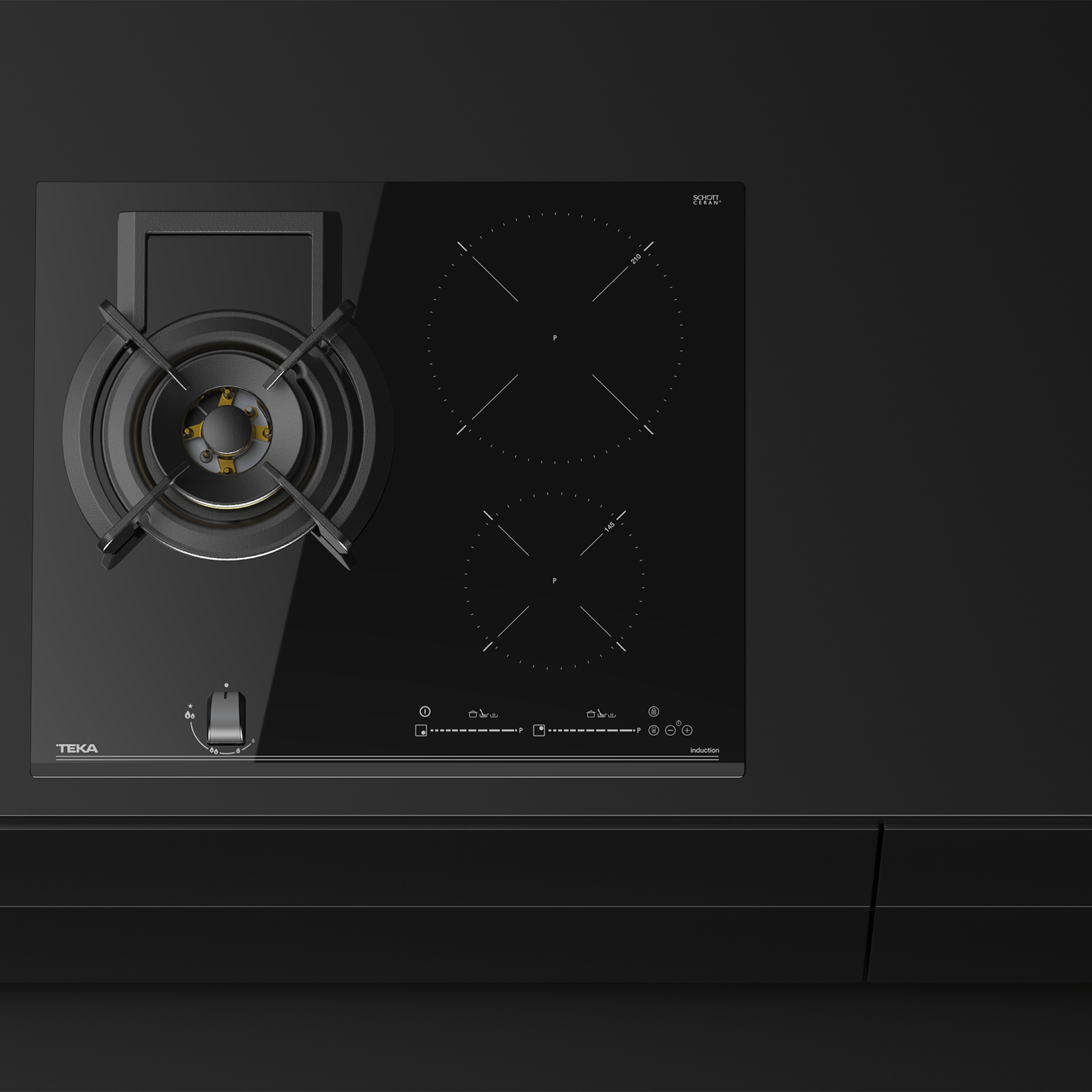 TEKA 60cm Hybrid Gas/Induction Cooktop Bunnings Australia