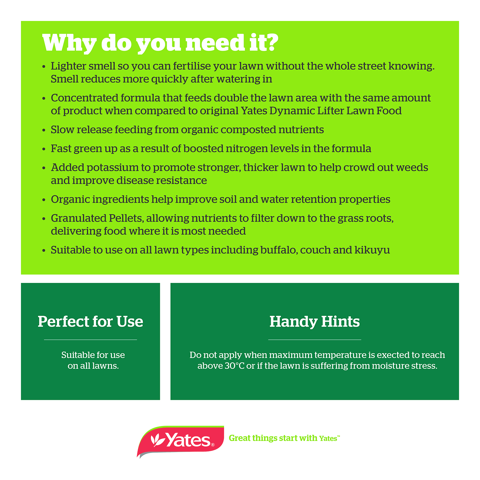 Yates 5kg Dynamic Lifter Reduced Odour Concentrated Lawn Food