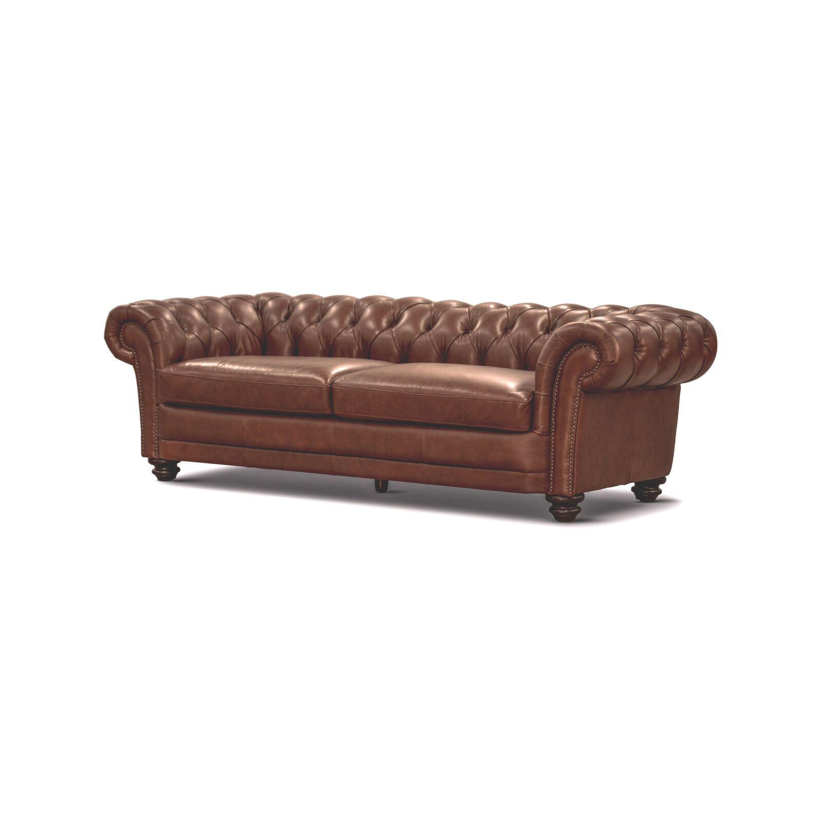 Sonny 3 Seater Genuine Leather Sofa Chesterfield Butterscotch