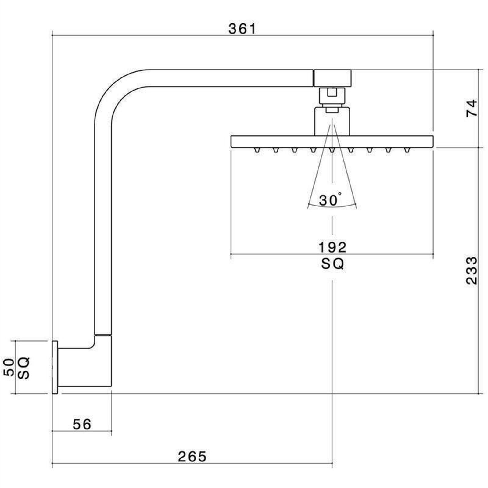 Dorf Epic Fixed Wall Upswept Shower WELS 3 Star 9L/min Bunnings Australia