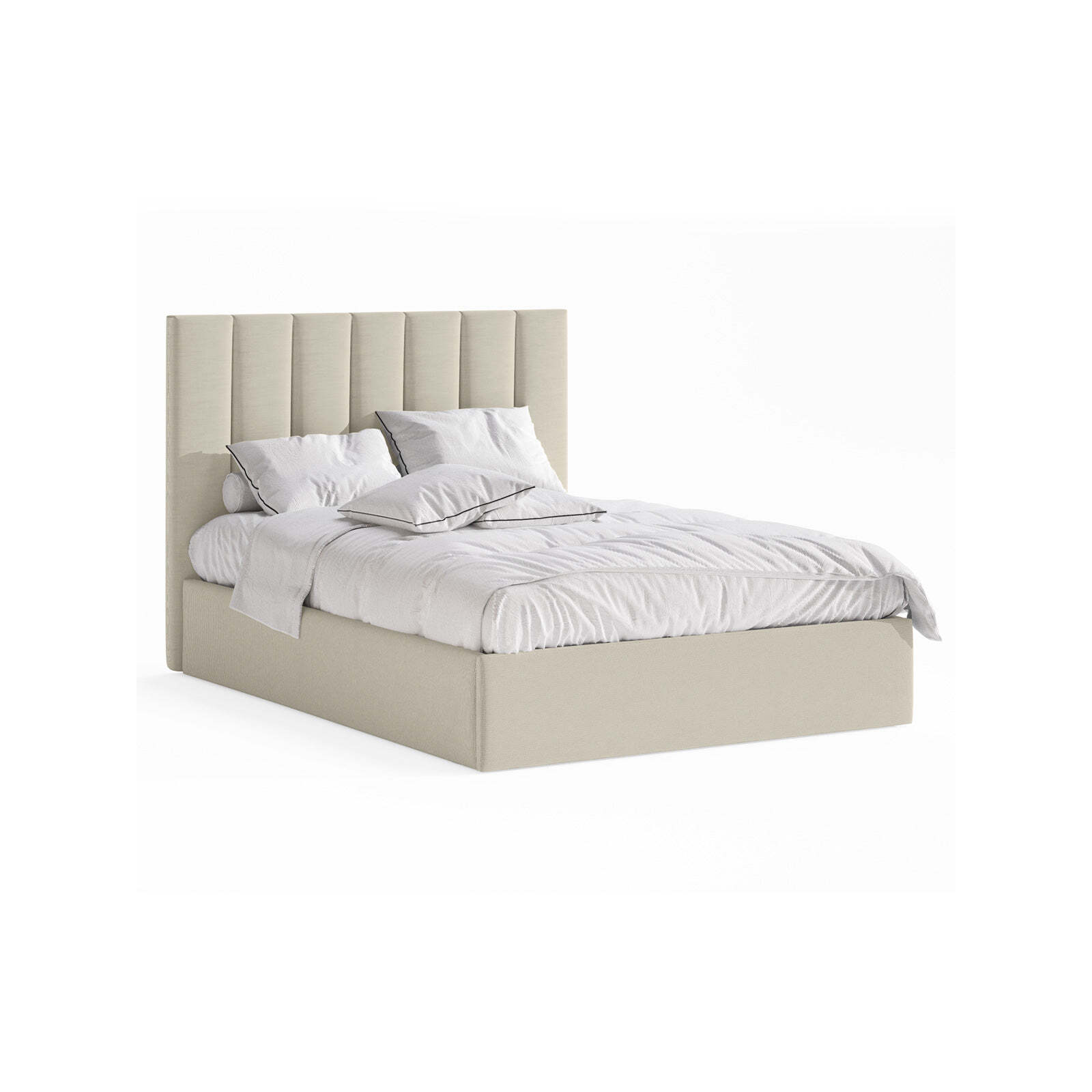 Celine King Beige Storage Gas Lift Bed Frame Bunnings Australia