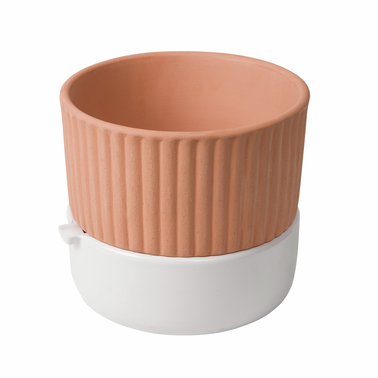 Northcote 13 x 11cm Small Terracotta Rib Self Watering Pot Bunnings
