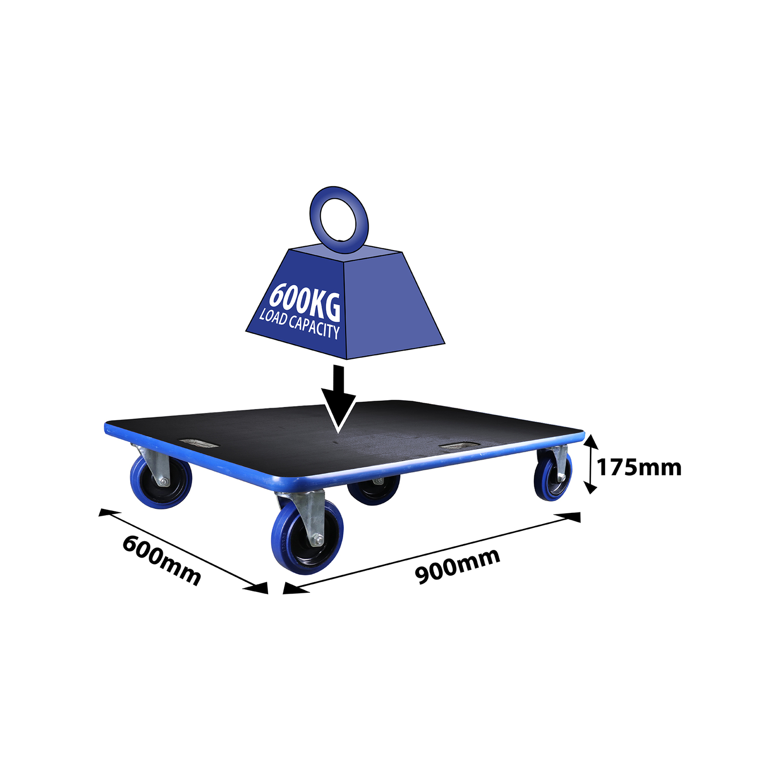 Easyroll 600 x 900mm 600kg Xcalibur Dolly Bunnings Australia