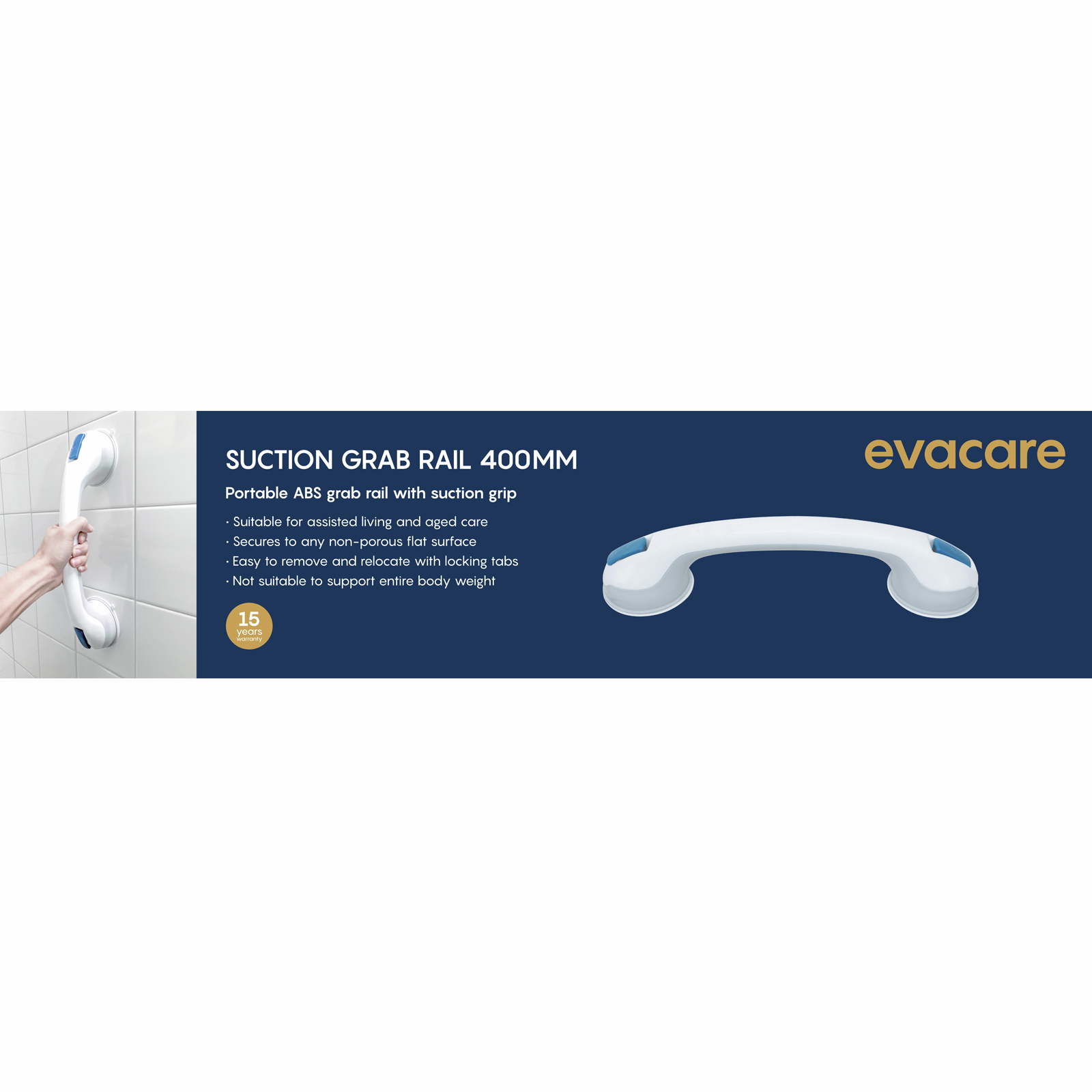 evekare 400mm Suction Grab Rail Bunnings Australia