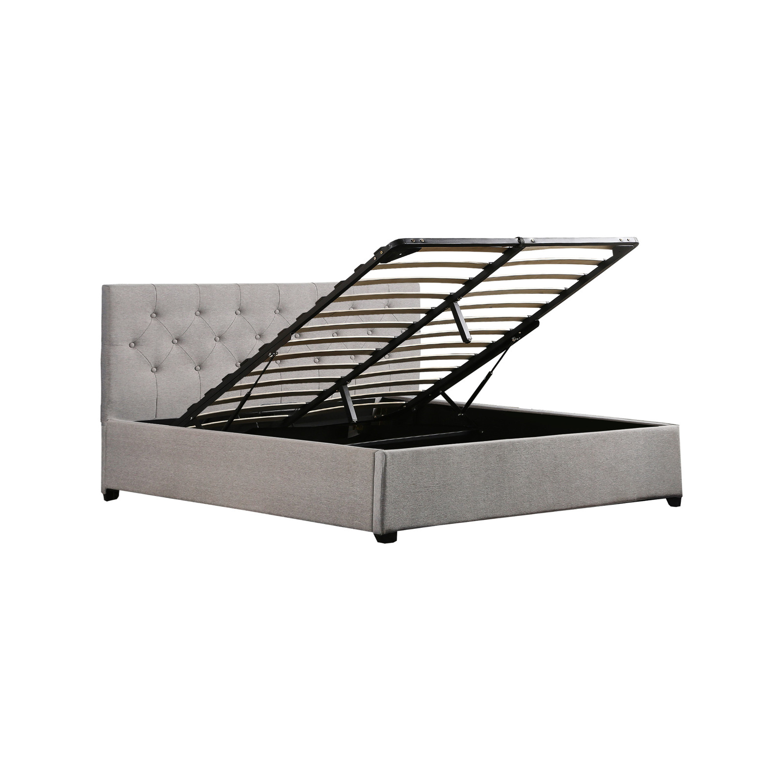 Milano Decor Westlake Luxe Gas Lift Storage Bed Light Grey Light Grey