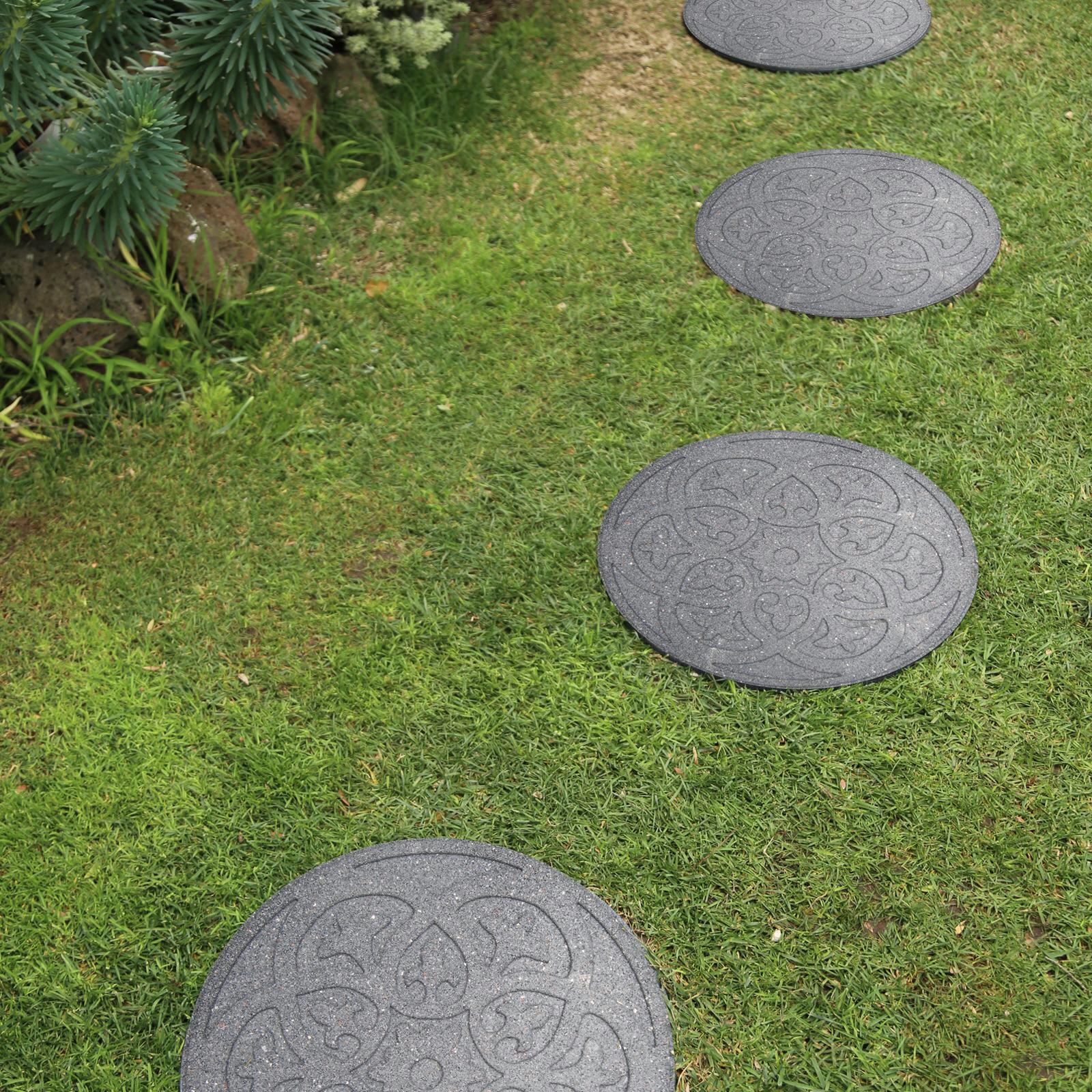 Tuscan Path 450 x 450mm Grey Geo Stepping Stone Bunnings Australia