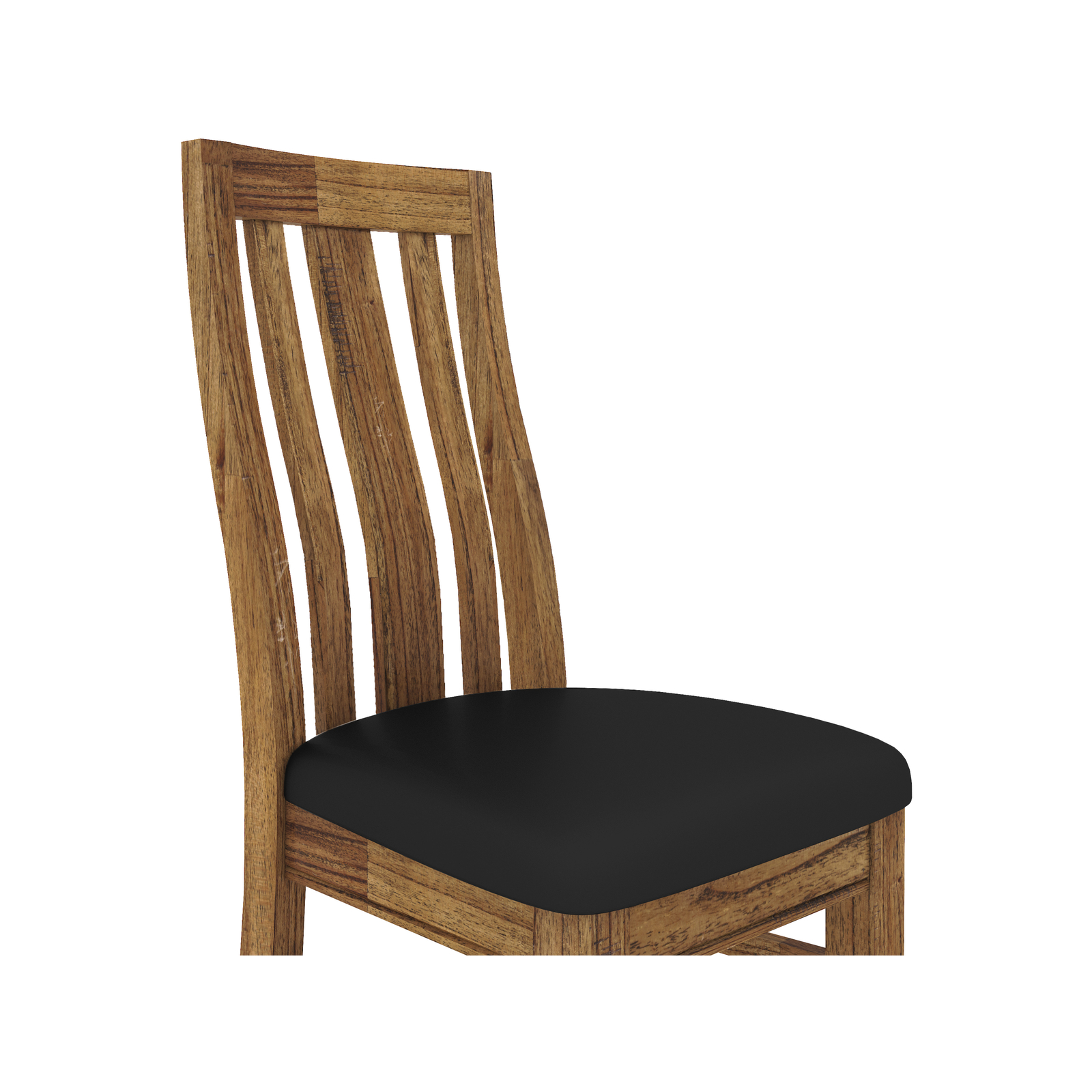 Birdsville PU Seat Dining Chair Set of 2 Solid Ash Wood Dining