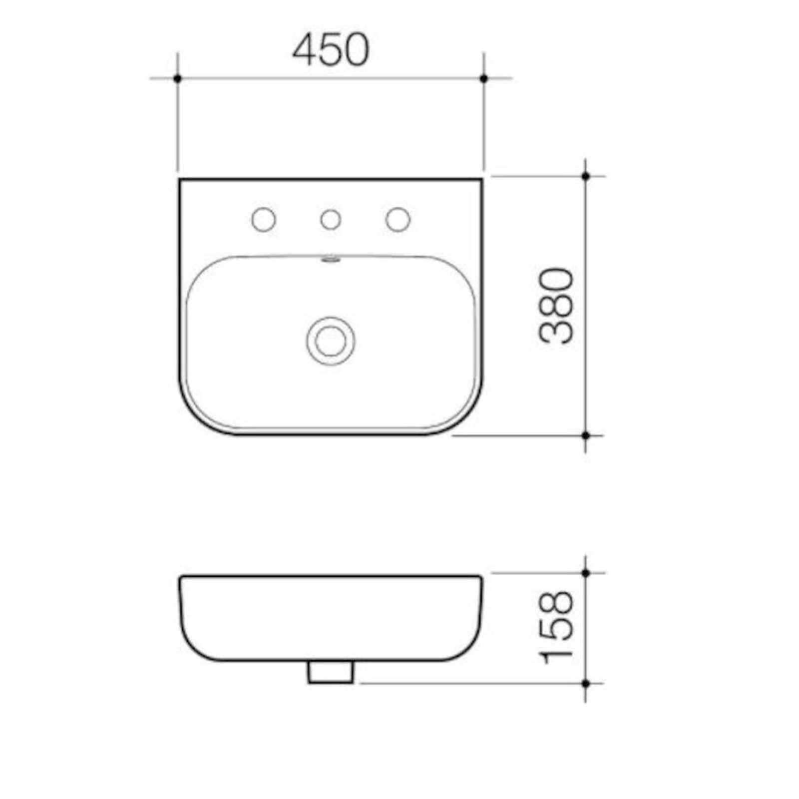 Caroma Luna Wall Basin 1 Tap Hole Bunnings Australia