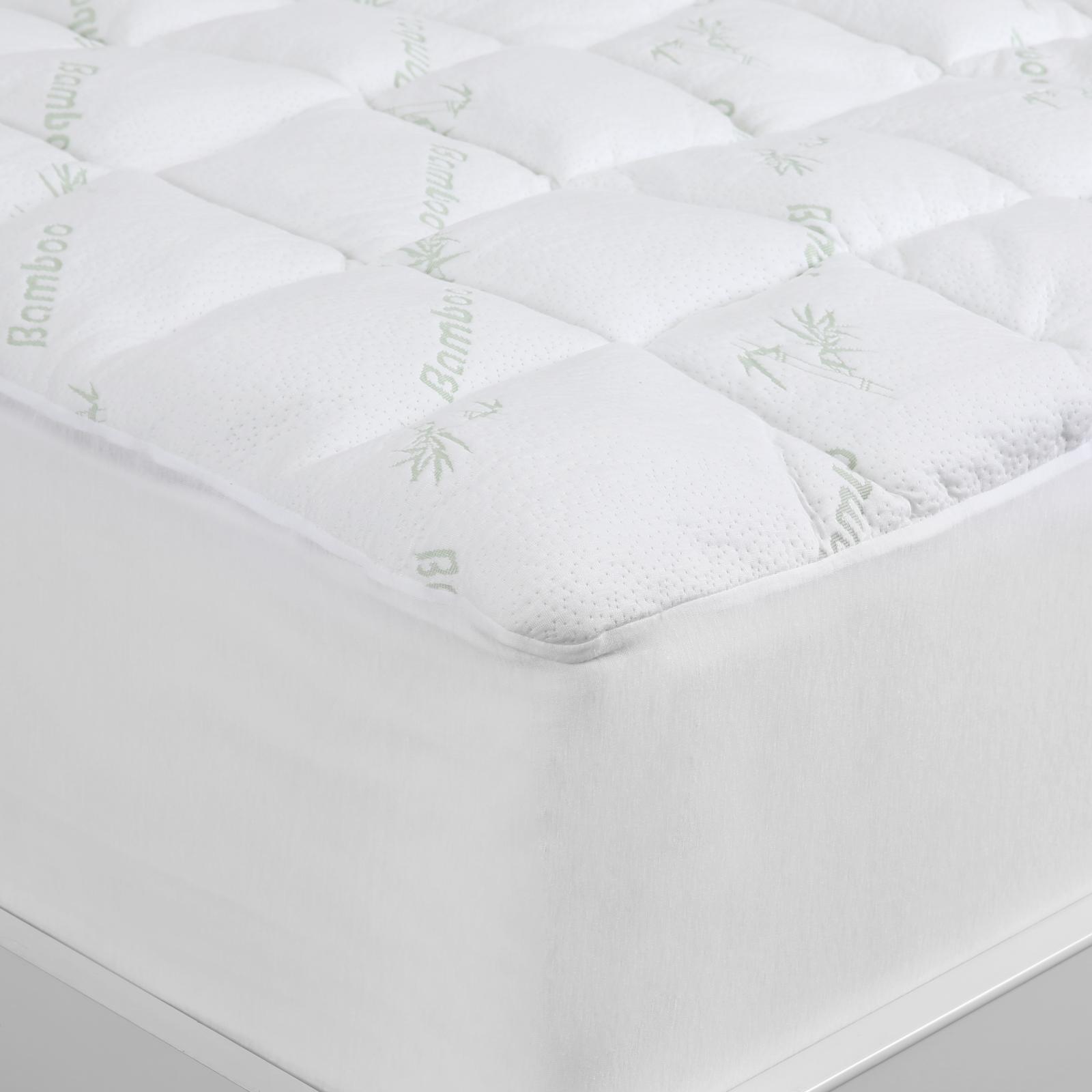 Dreamaker 1000GSM Bamboo Covered Ball Fibre Mattress Topper Bunnings Australia