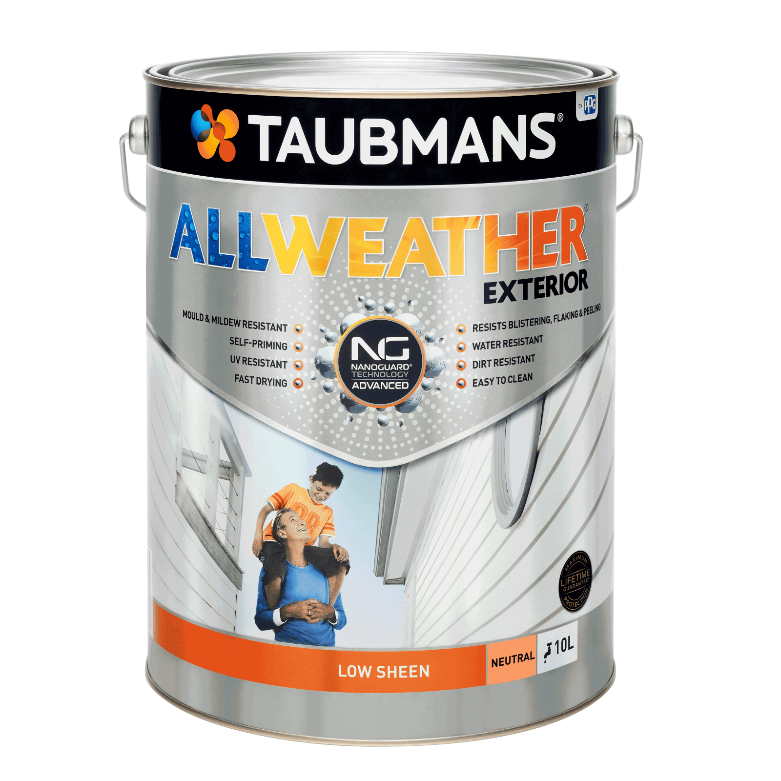 Taubmans 10L Neutral Low Sheen All Weather Exterior Paint Bunnings