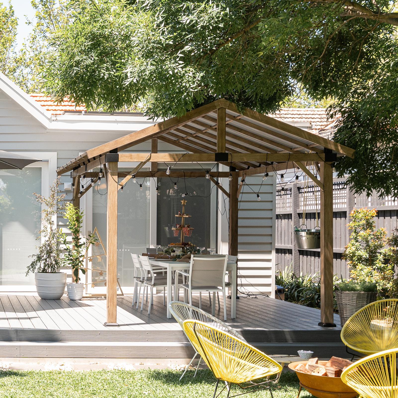 Mimosa 3.62 x 3.3m Mullaloo Timber Look Gazebo Bunnings New Zealand