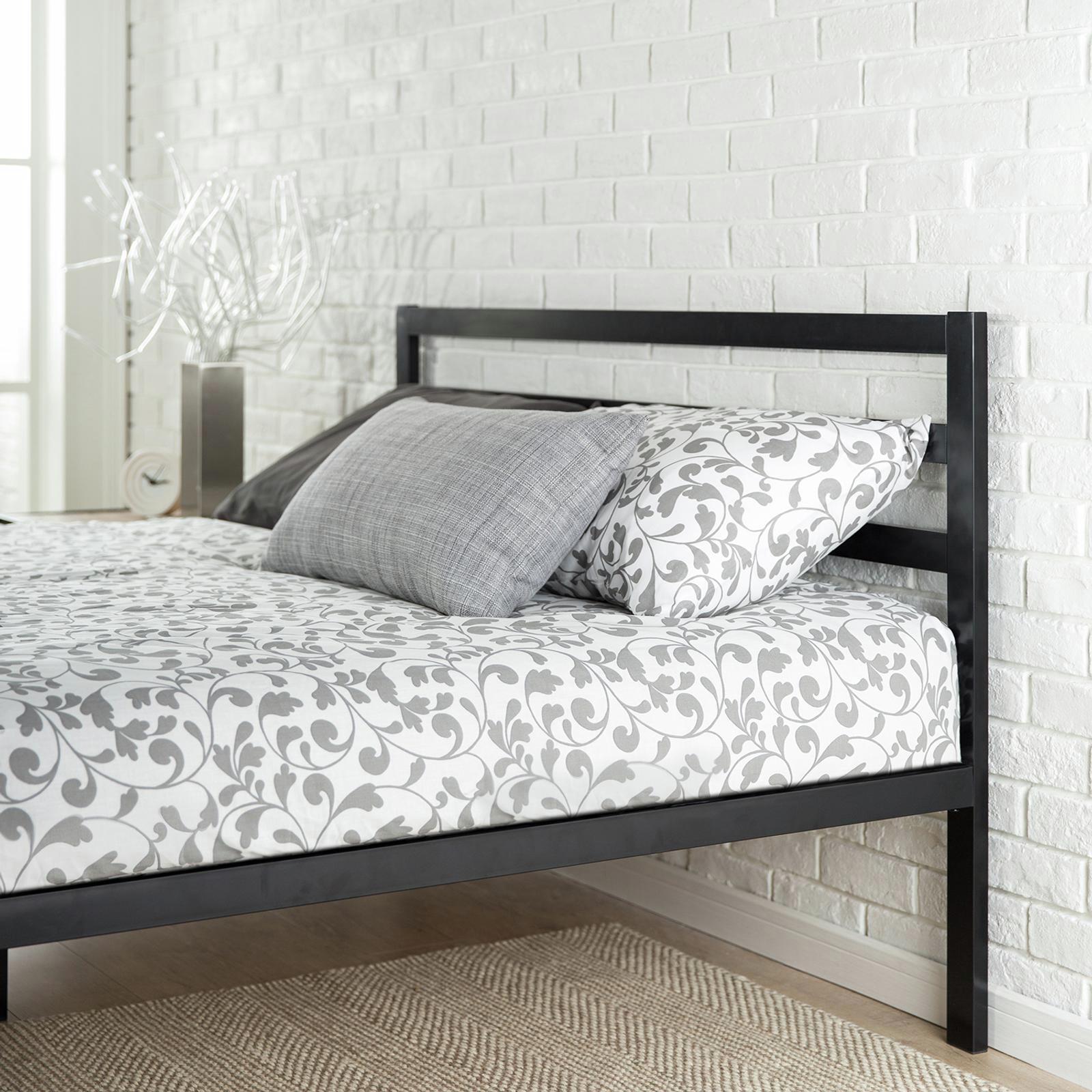 Zinus Mia Queen Black Metal Platform Bed Frame Bunnings Australia