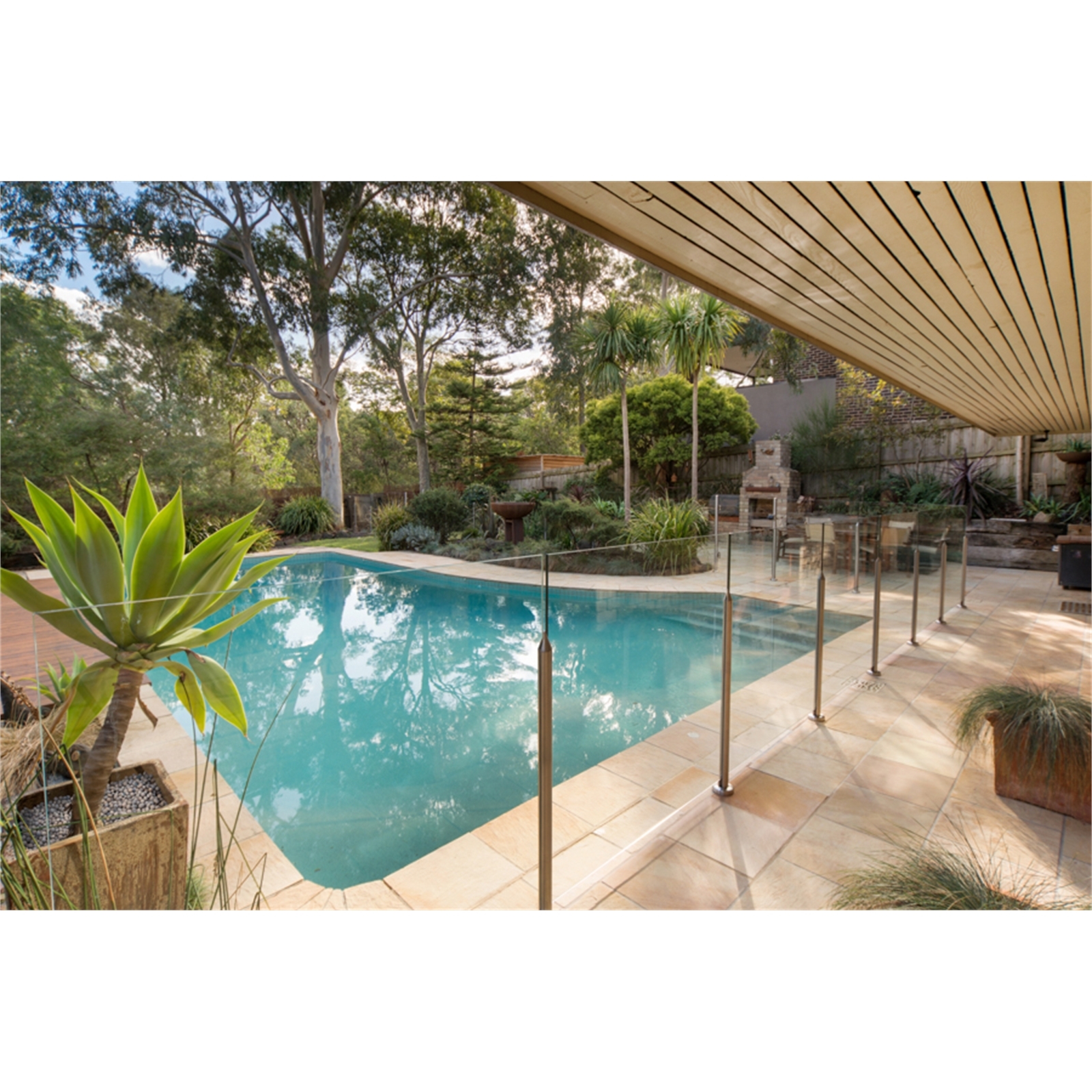 Everton 930mm Stainless Steel Pool Fence Corner Post Bunnings Australia