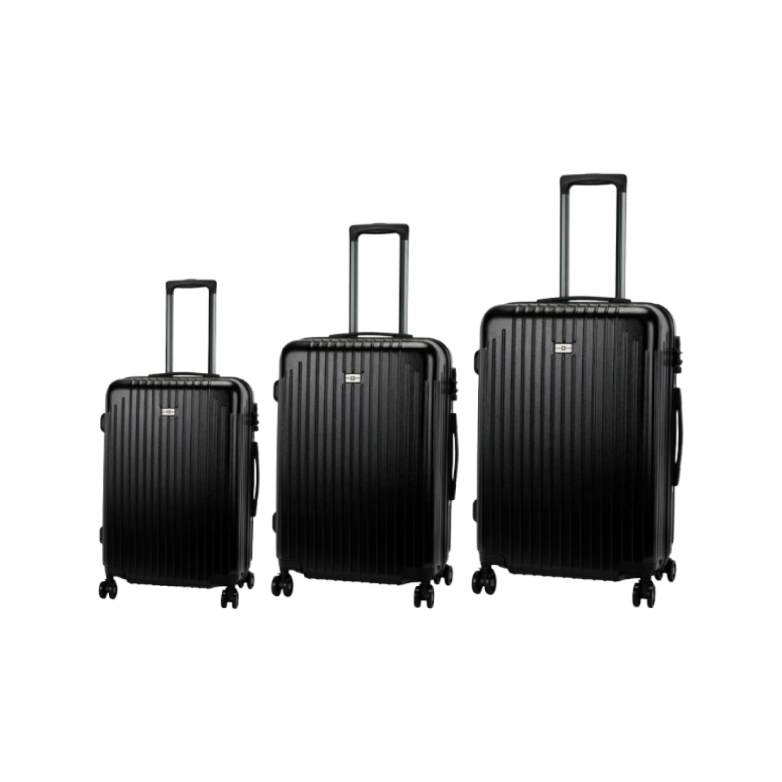 SWISS Luggage Suitcase Lightweight with 3 Pieces Set 20"&24"&28" Black