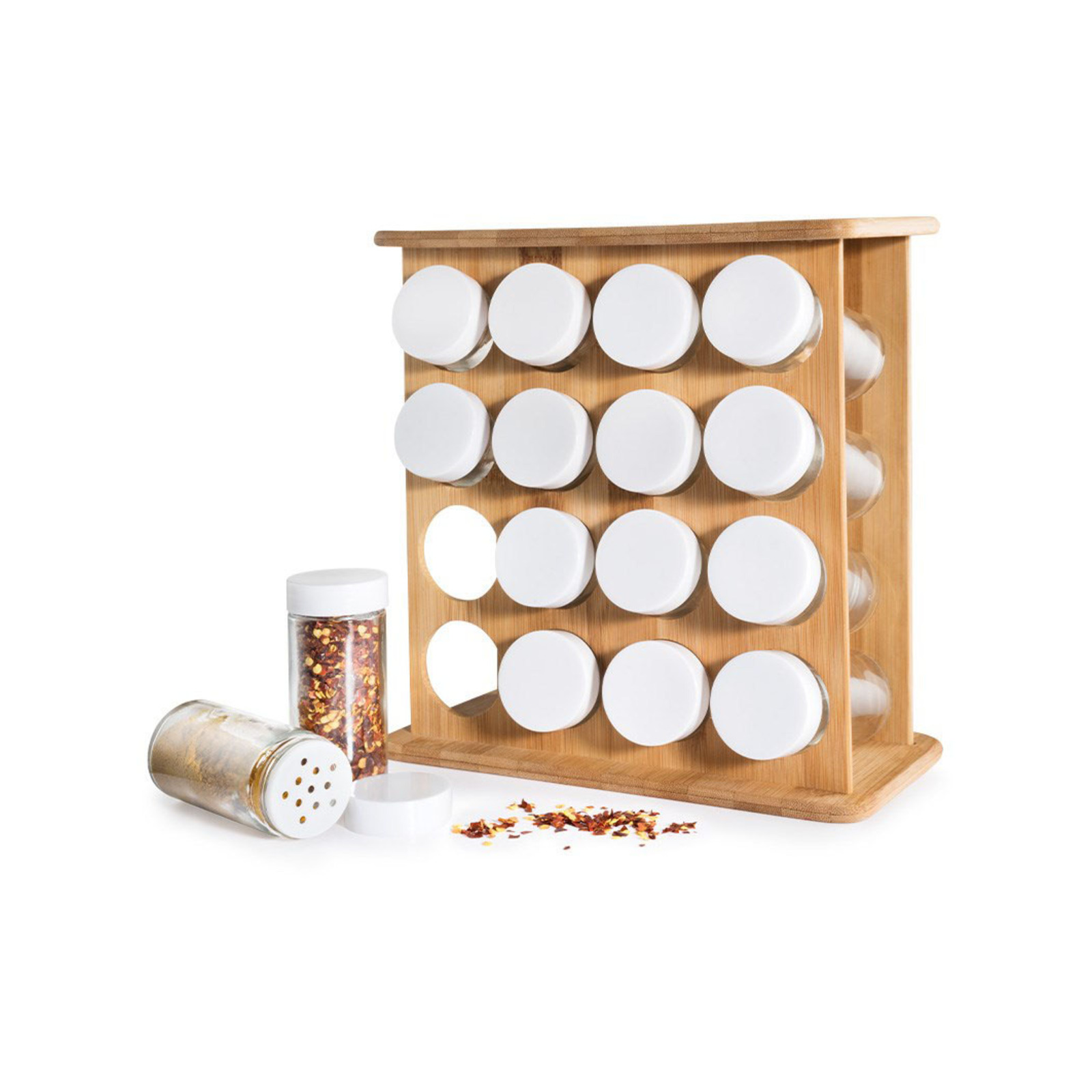 Scullery Bamboo 16 Jar Spice Rack Bunnings Australia