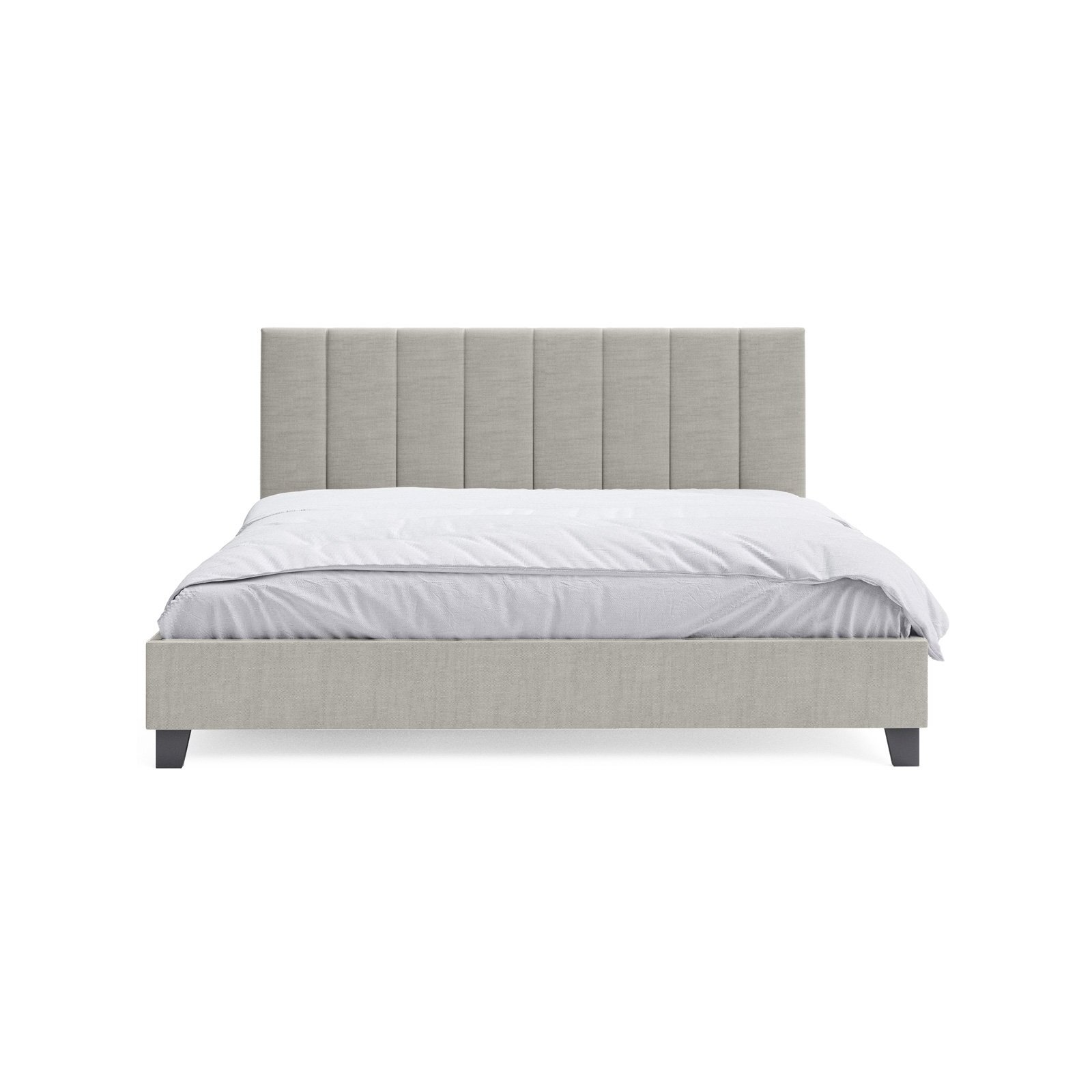 Ormond King Beige Fabric Bed Frame Bunnings Australia