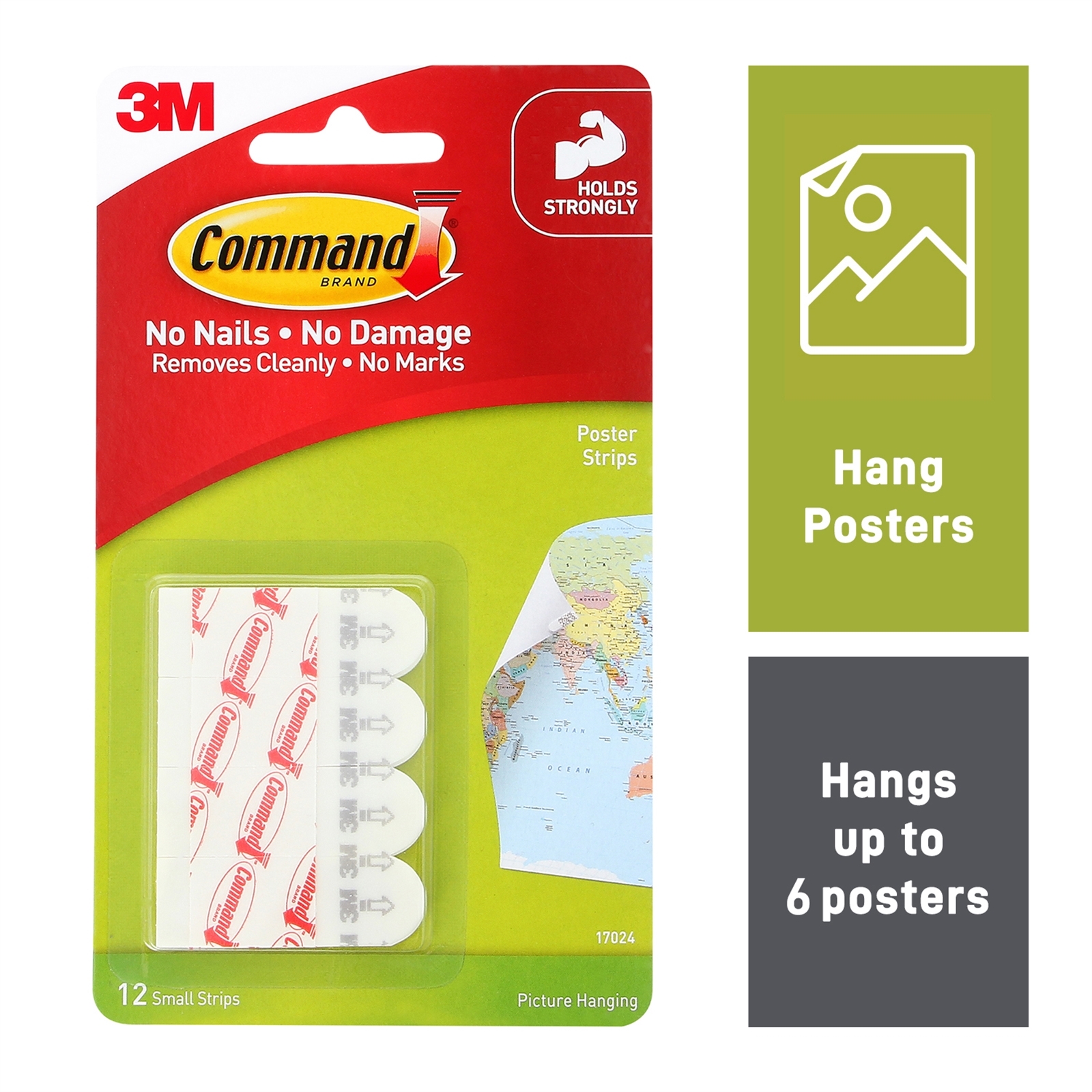 Command White Adhesive Poster Strips 12 Pack Bunnings Australia