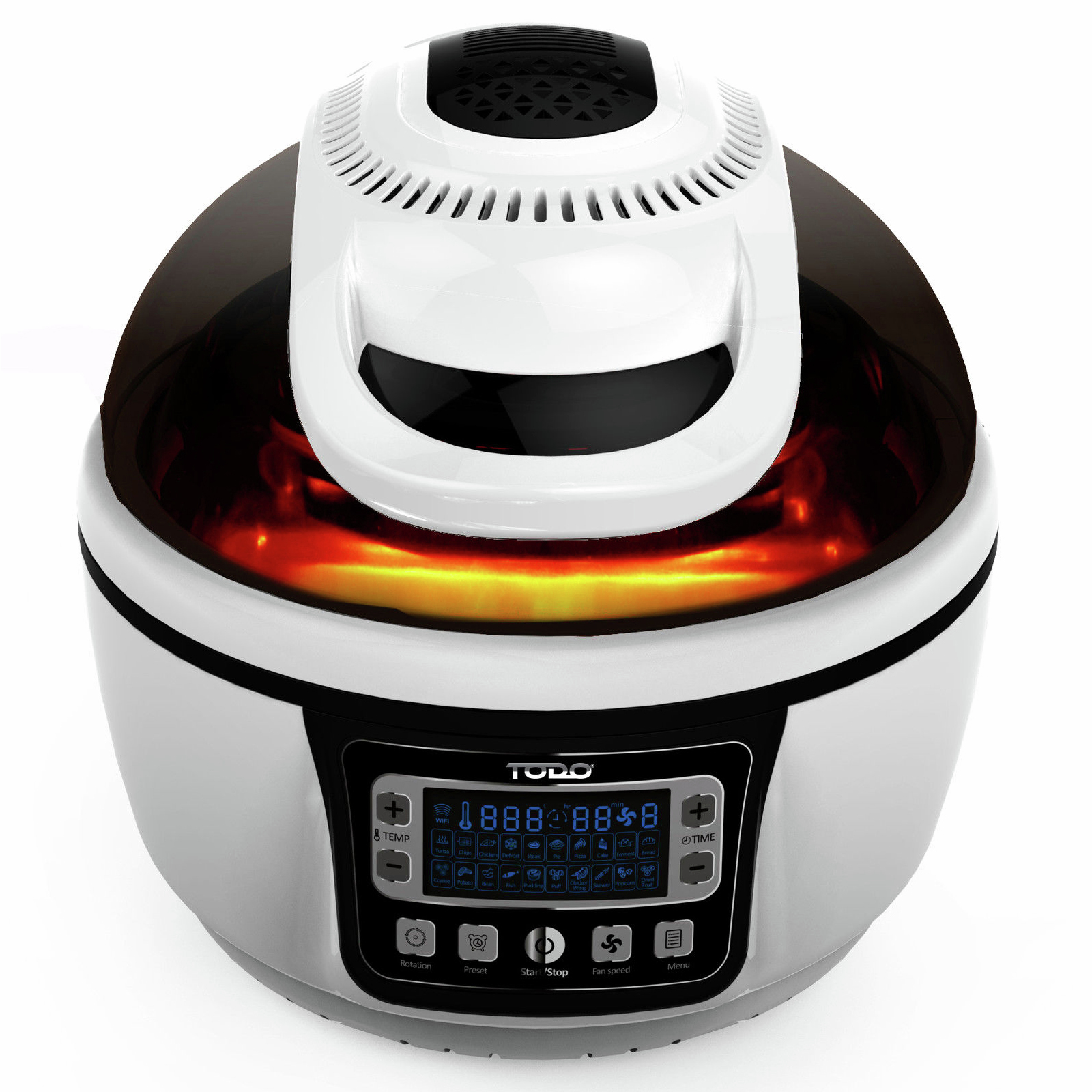 TODO 1400W 10L Smart Air Fryer Cooker White w/ WiFi APP iOS Android