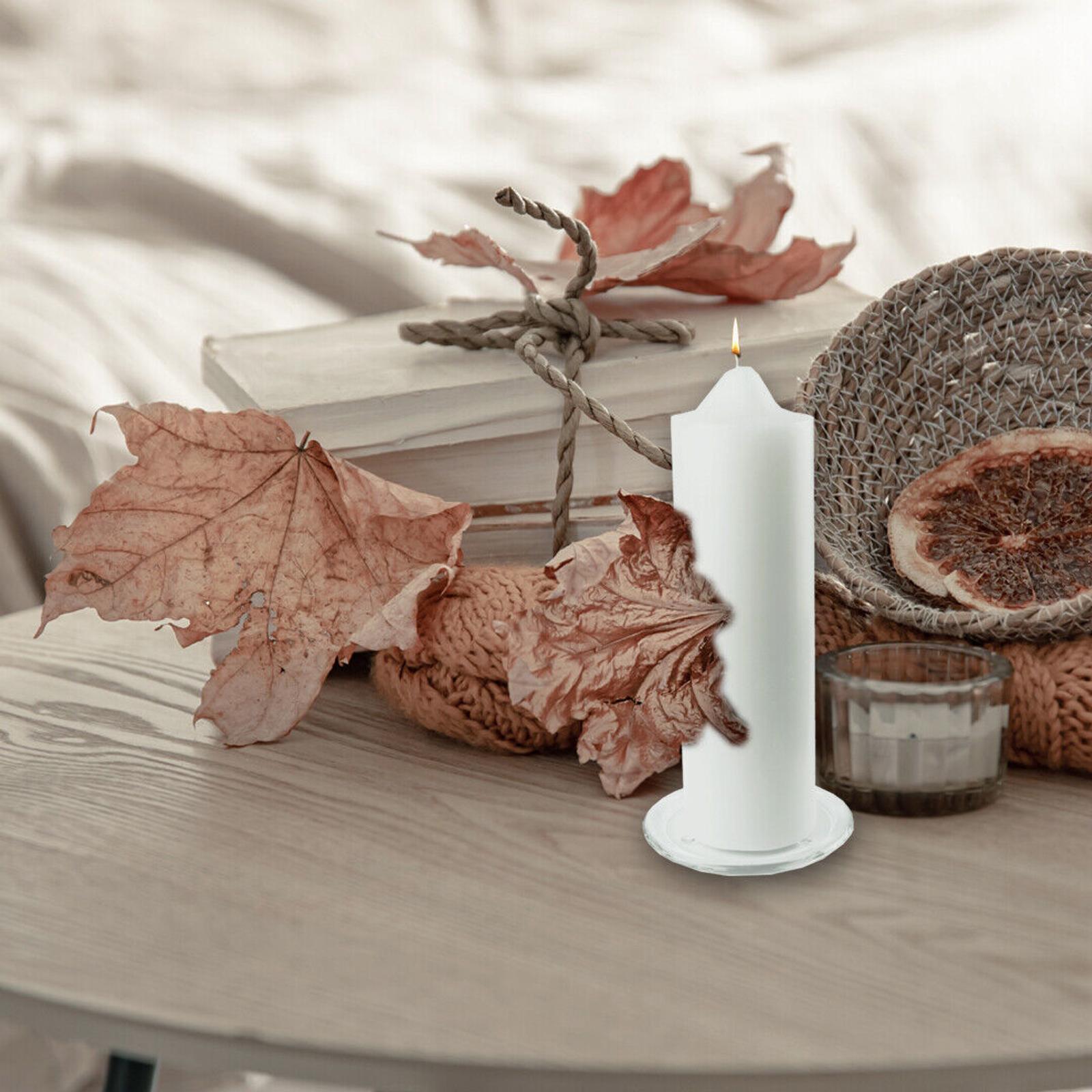 A&C 3pk D14.5cm Glass Plate Candle Holder Bunnings Australia