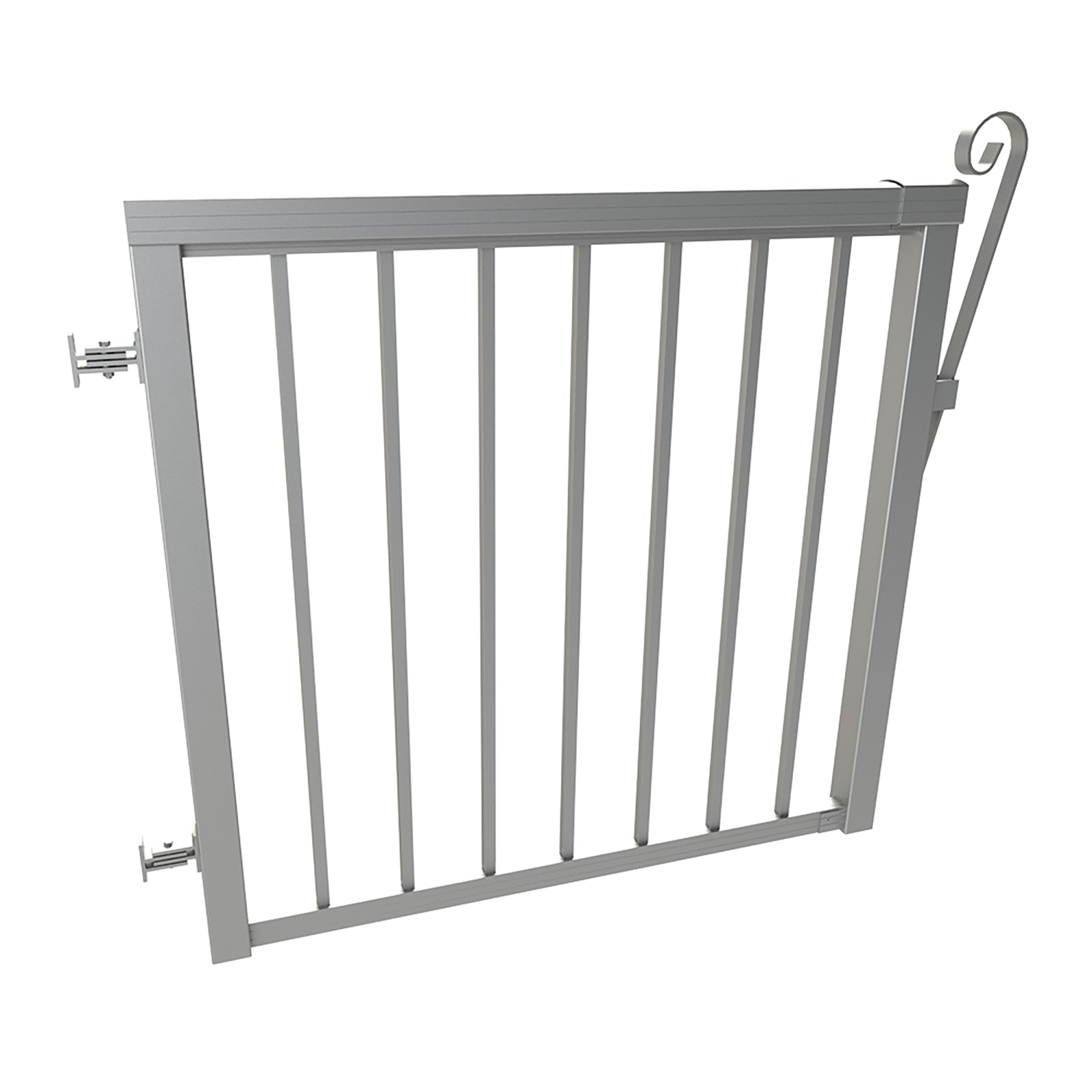 Peak 1000mm Silver Aluminium Deck Balustrade Baluster Gate Kit