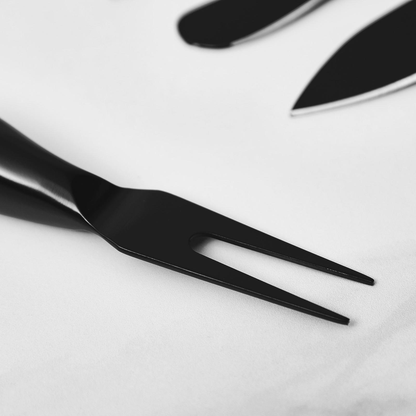 Cooper & Co. Set Of 6 Cheese Knives Black Stainless Steel Bunnings