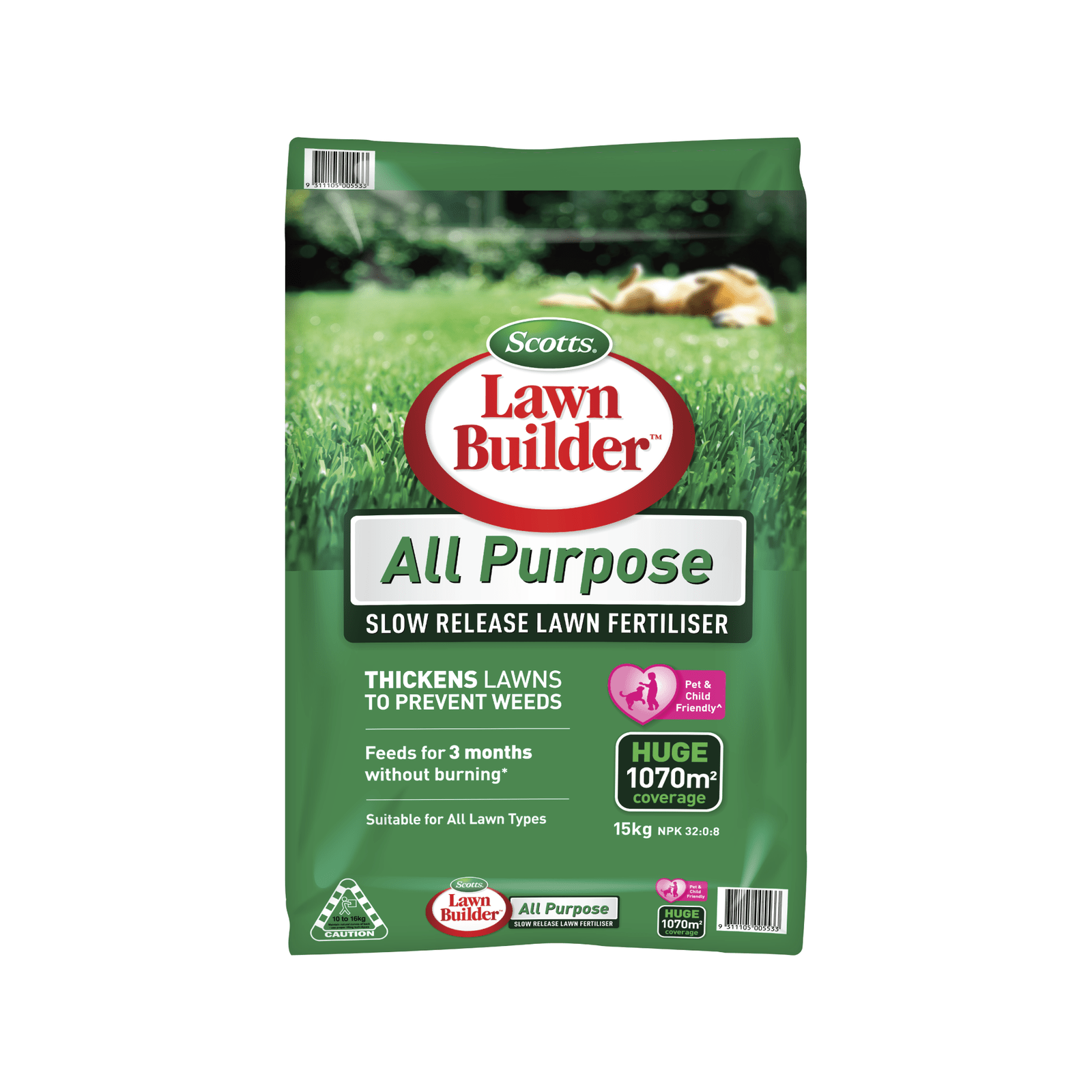 Scotts Lawn Builder 15kg All Purpose Slow Release Lawn Fertiliser