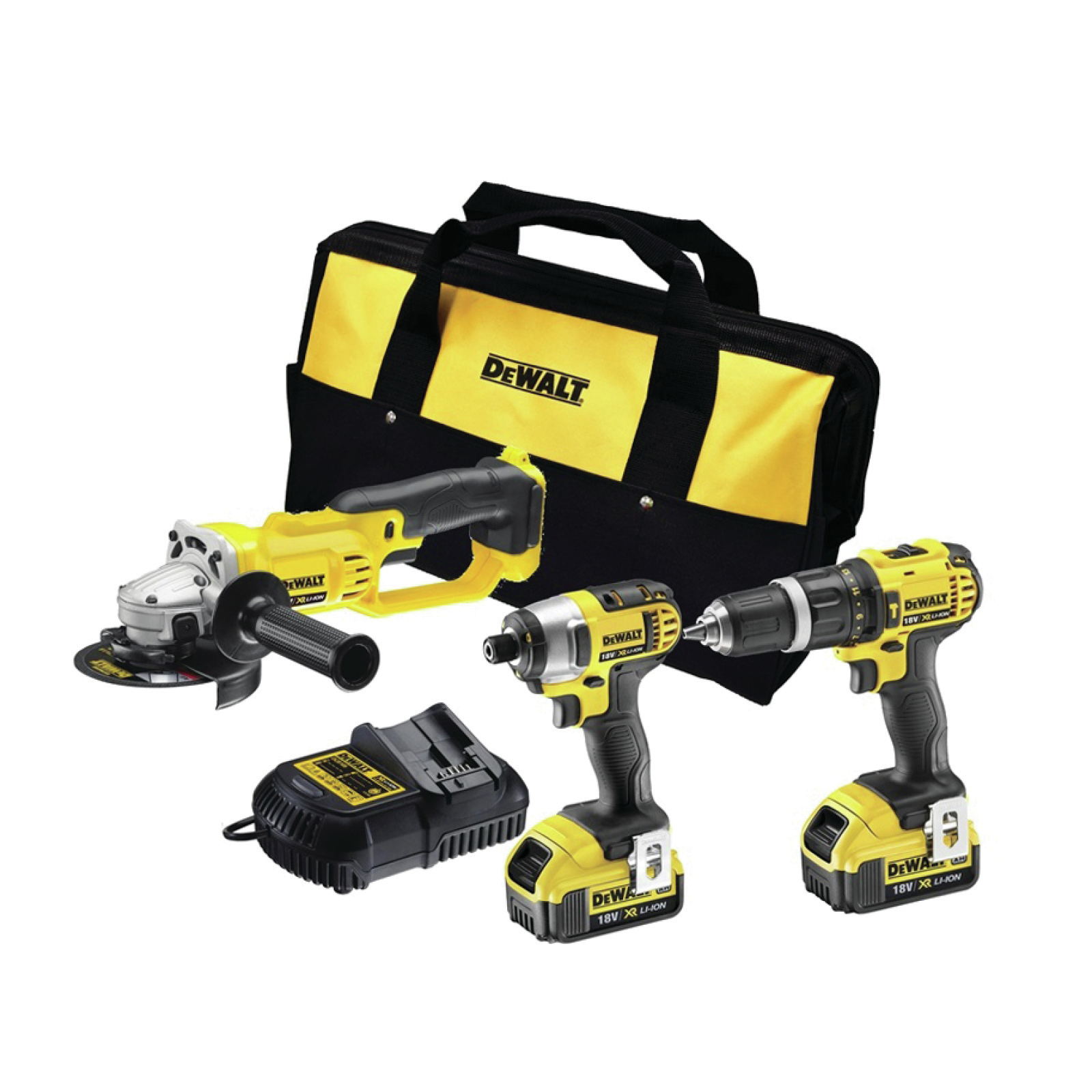 DeWALT 18V 3 Piece Cordless Combo Kit With 2 x 4.0AH Batteries