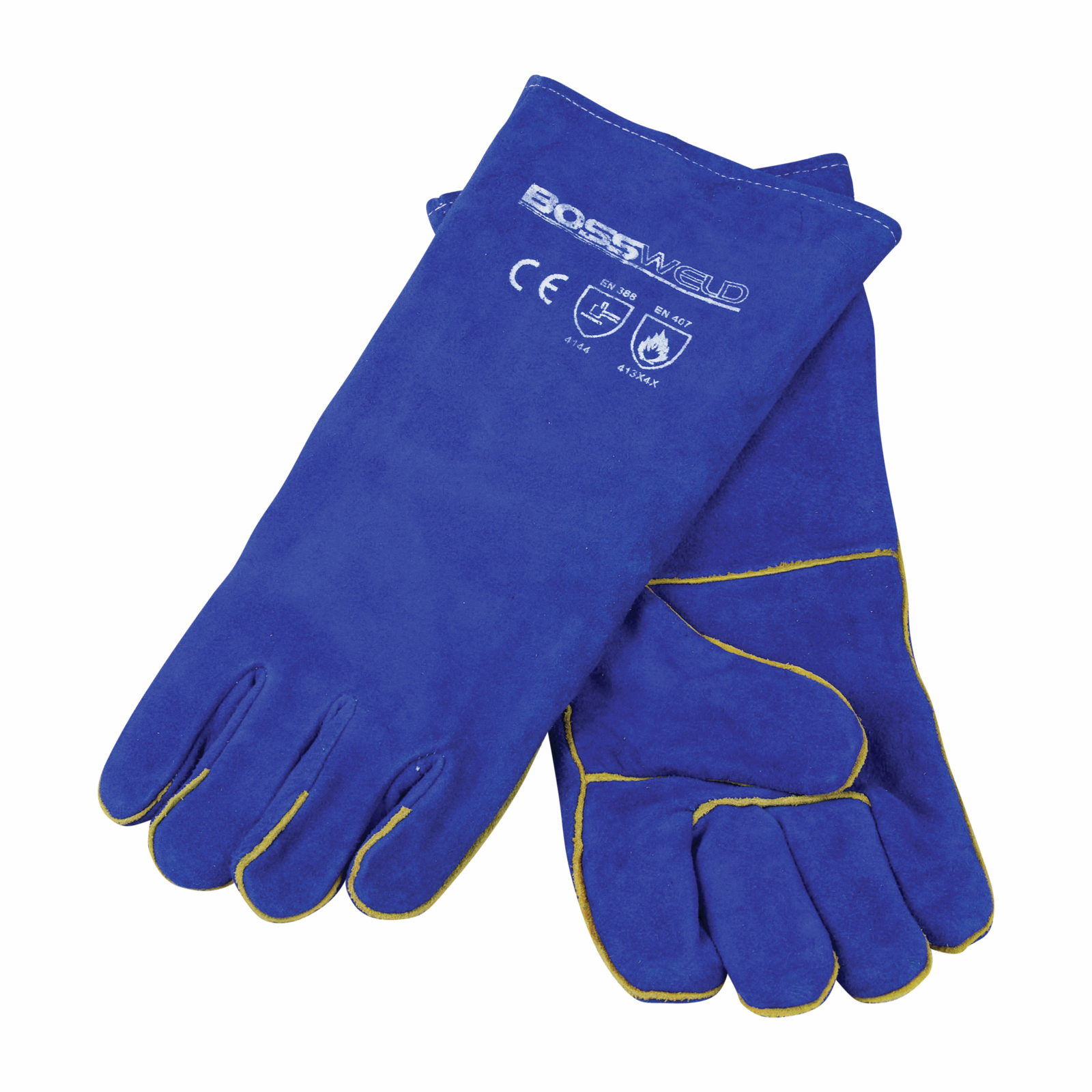 Bossweld 16" Blue Welding Gloves Bunnings New Zealand