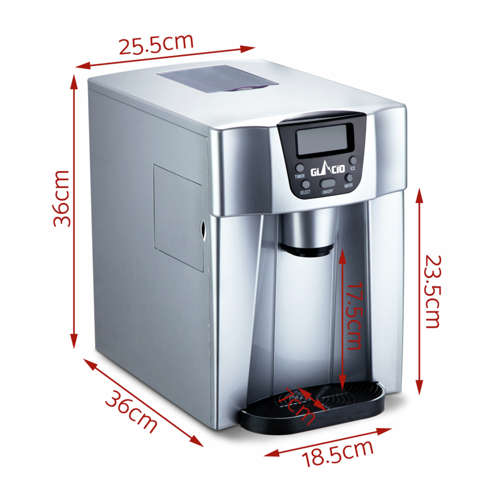 Devanti 2L Portable Ice Maker Water Dipenser Ice Cube Machine Silver Bunnings Australia