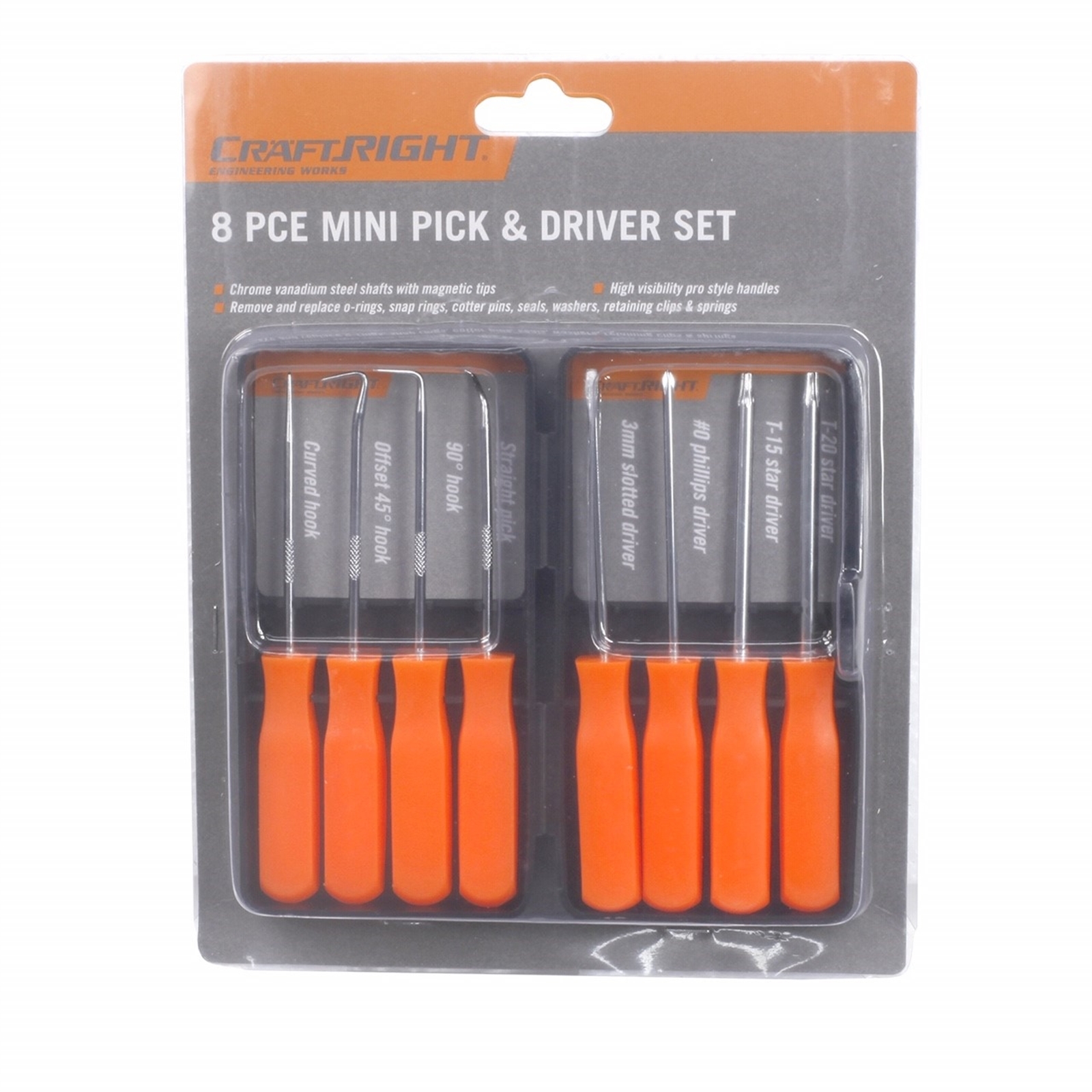 Craftright 8 Piece Mini Pick And Driver Set Bunnings Australia
