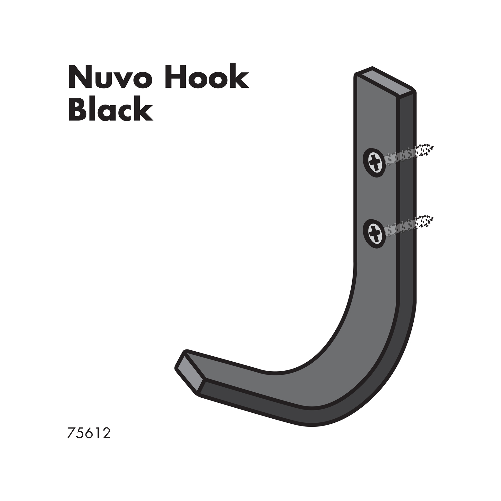 Adoored Black Nuvo Coat Hook Bunnings Australia