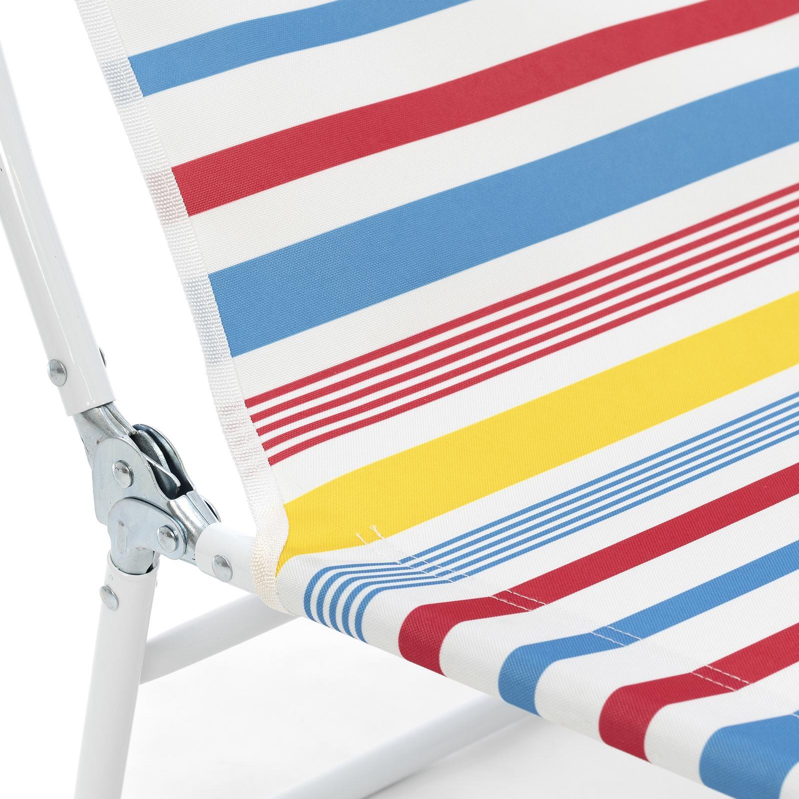 Marquee Fresh Stripe Holiday Folding Sun Lounger Bunnings Australia