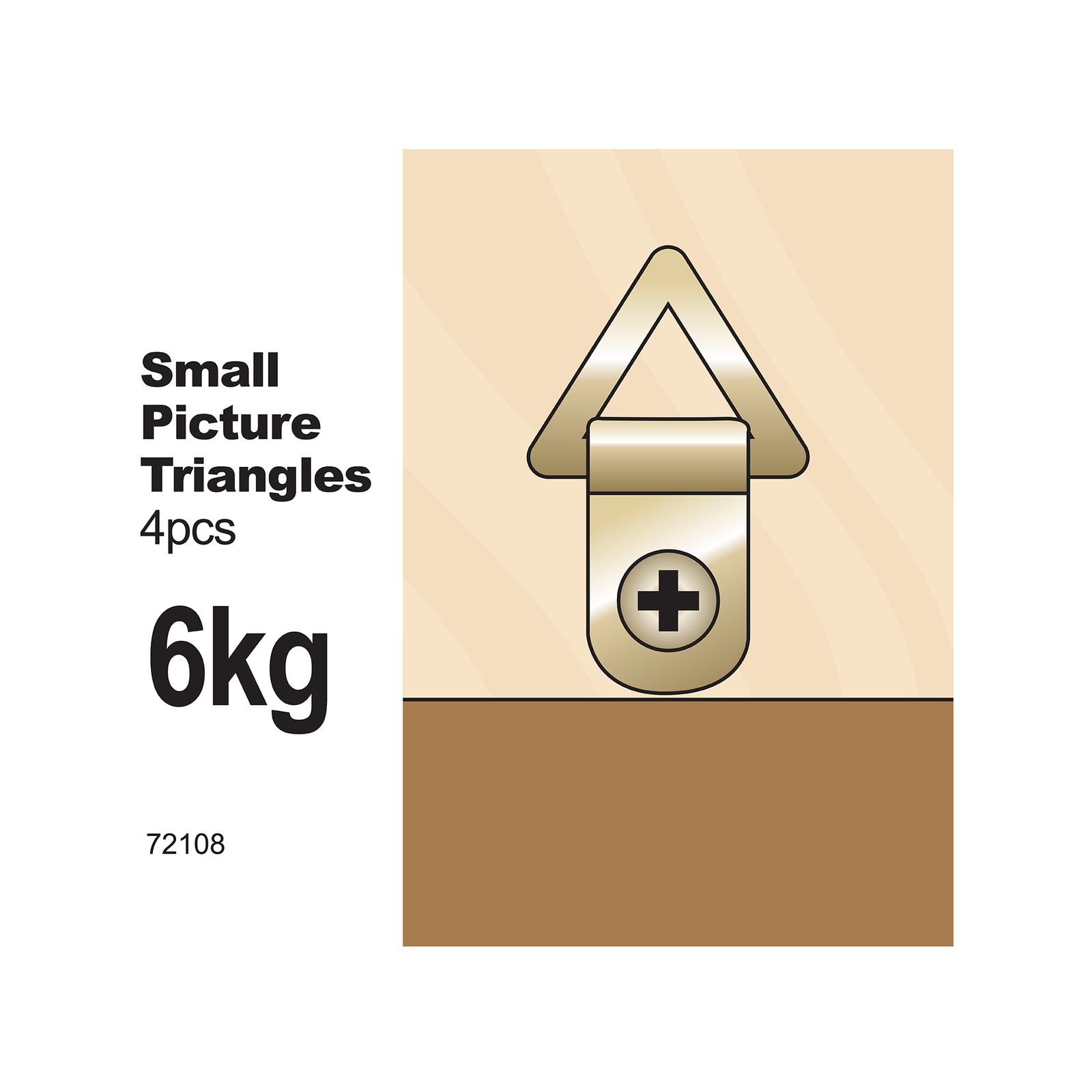 Everhang 6kg Brass Plated Framing Picture Triangles 4 Pack Bunnings