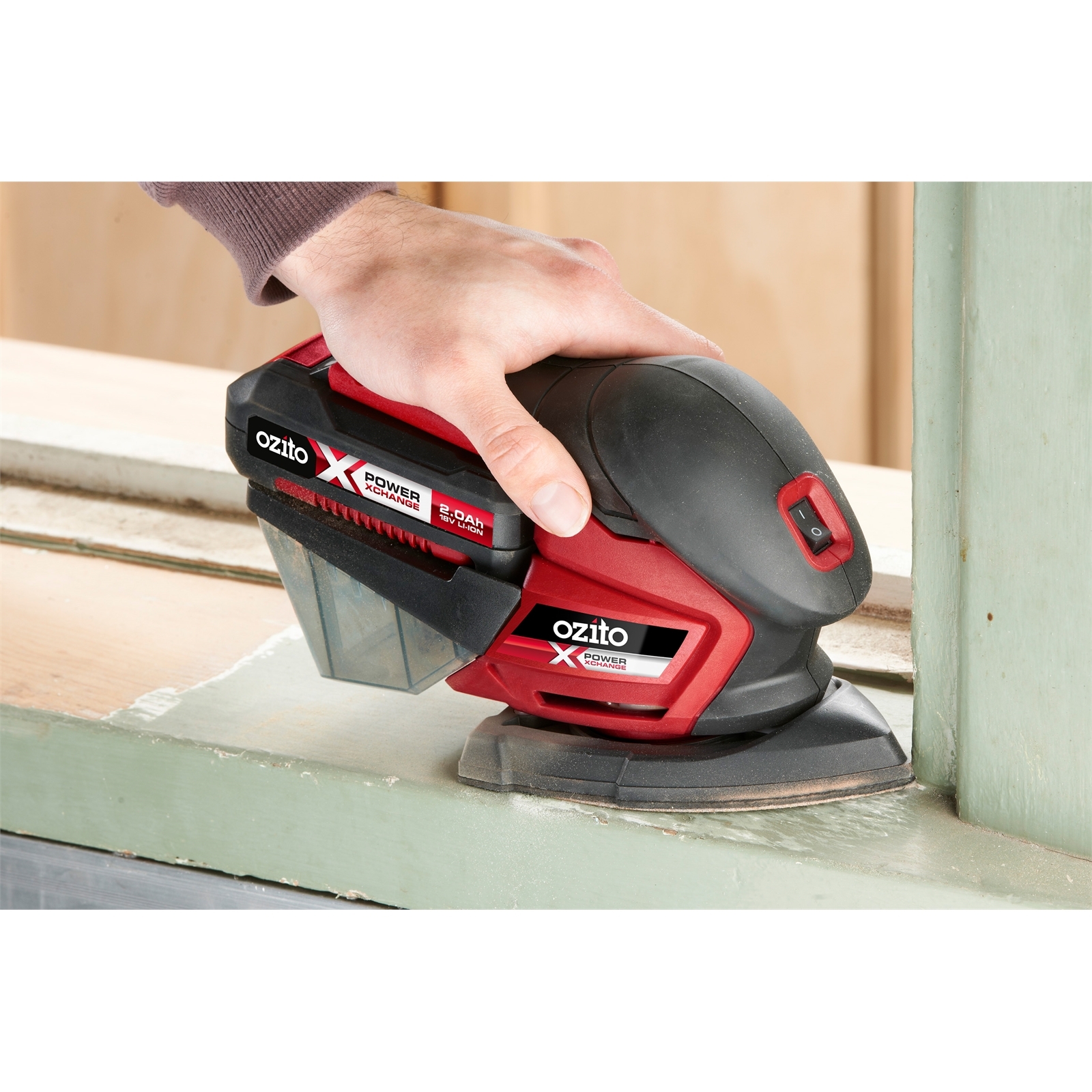Ozito PXC 18V Detail Sander Skin Only Bunnings New Zealand